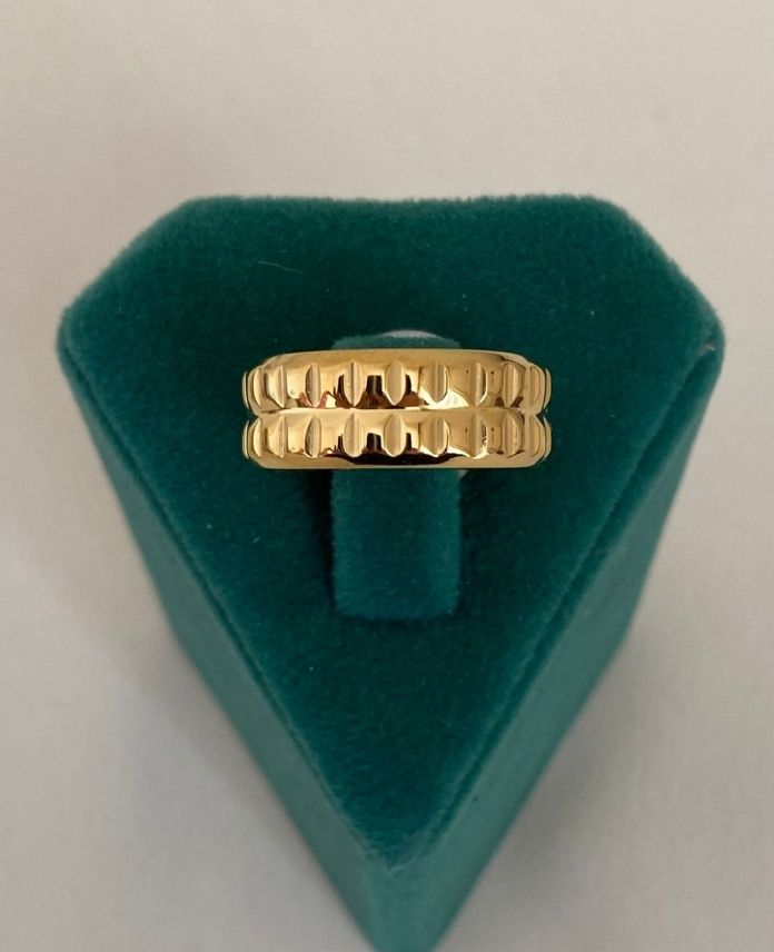 Çelik Gold Numaralı 2 Li Çark Yüzük