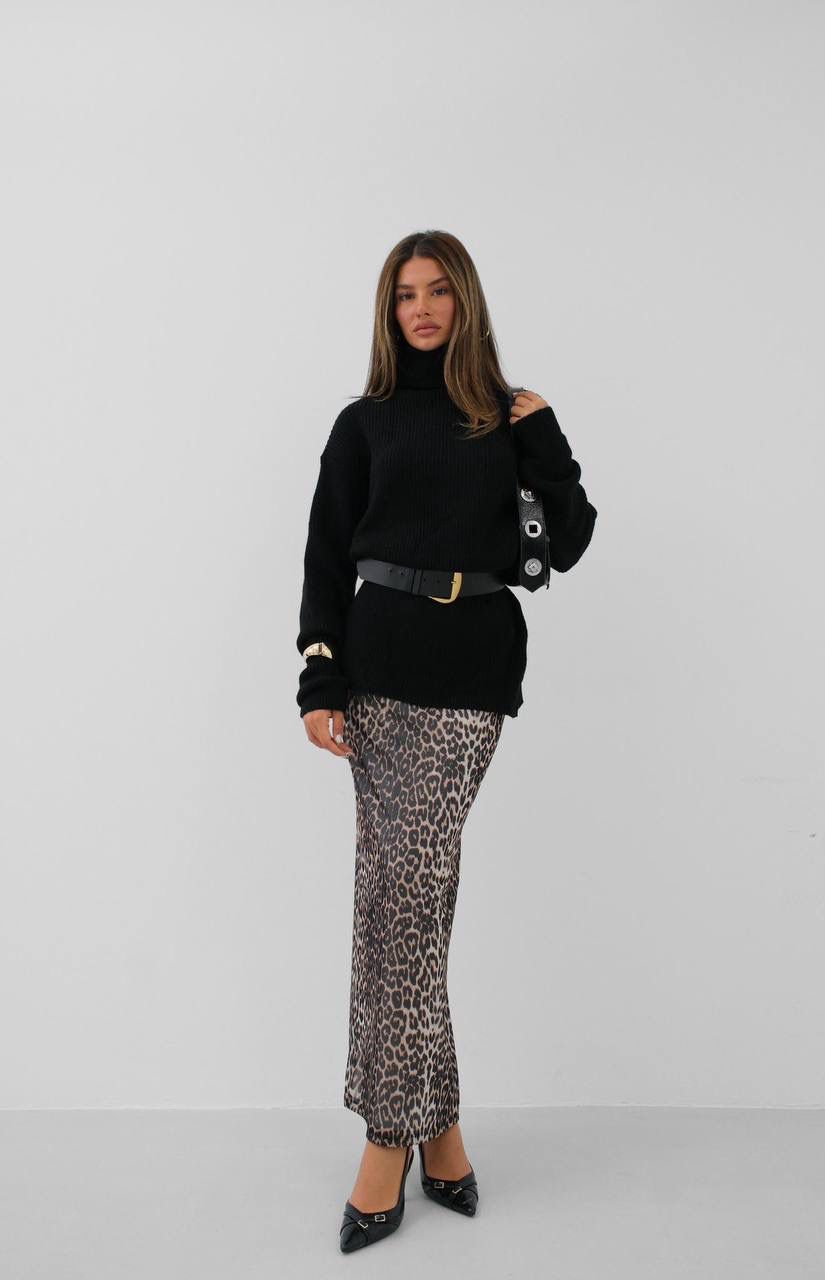 Kali Siyah Oversize Tunik Kazak