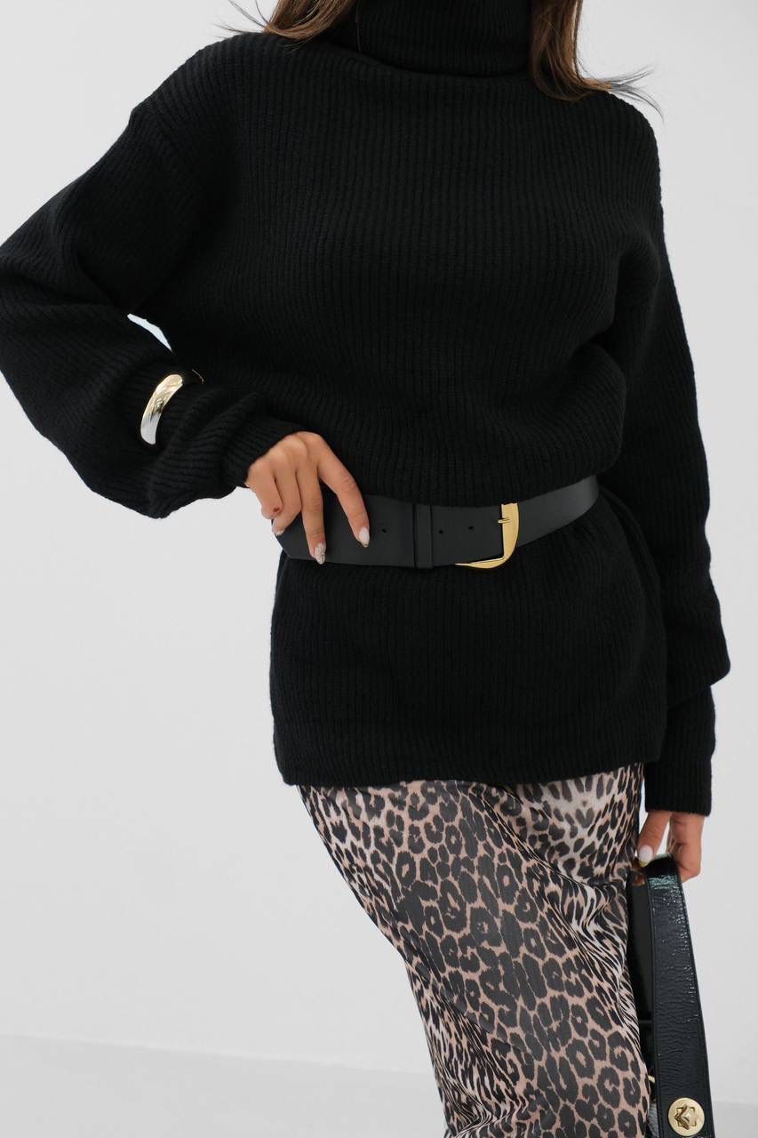 Kali Siyah Oversize Tunik Kazak