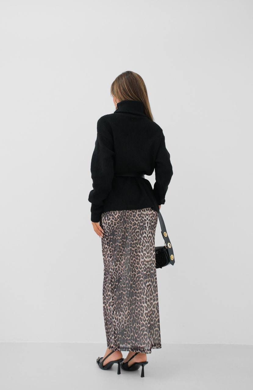 Kali Siyah Oversize Tunik Kazak