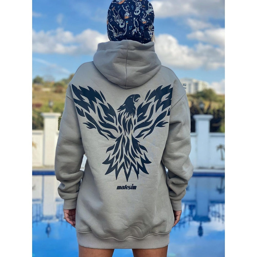 Bej Unisex Phoenix Oversize Sweatshirt