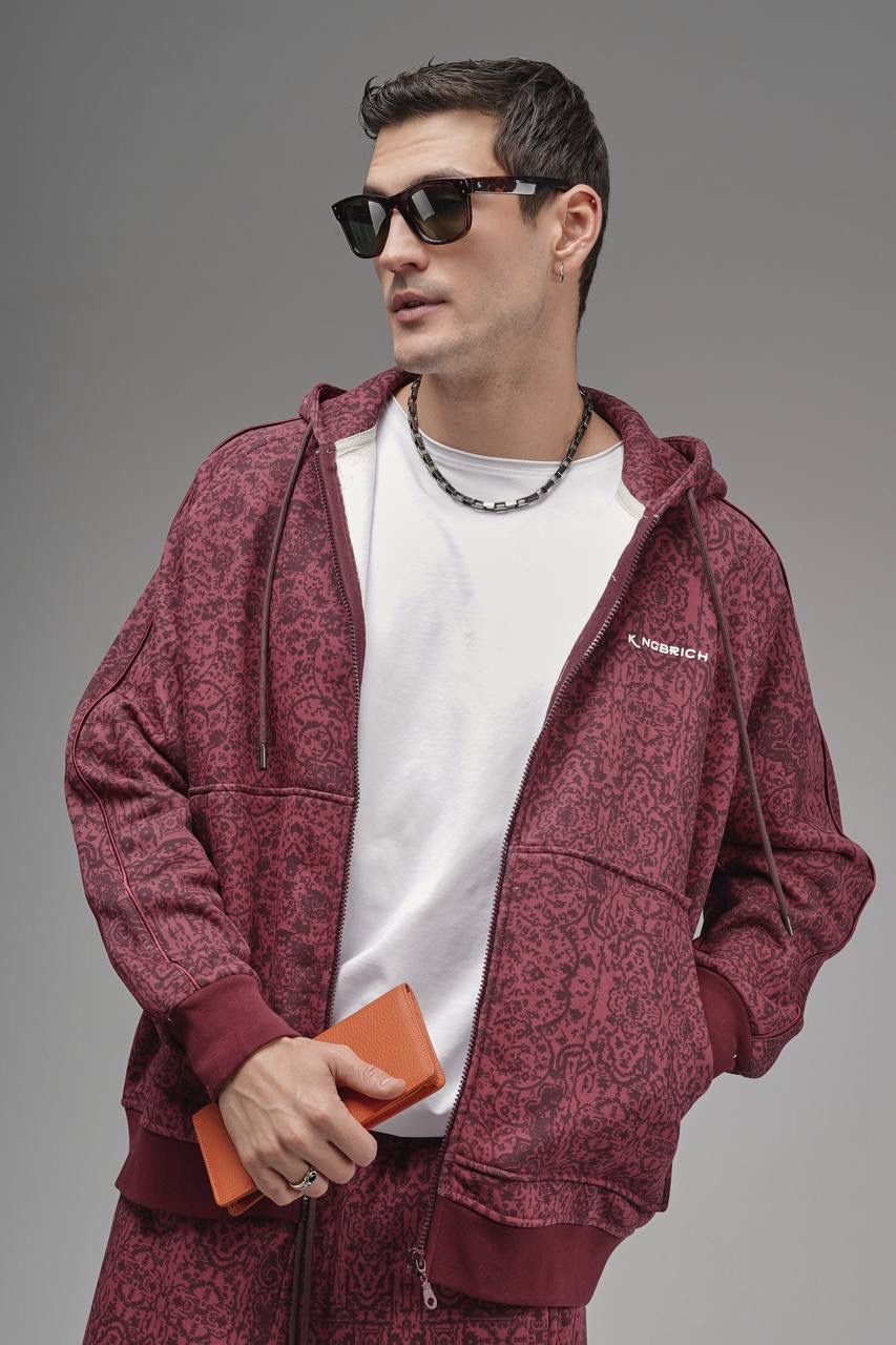 NuNu By King Oversize Etnik Bordo Eşofman Takımı