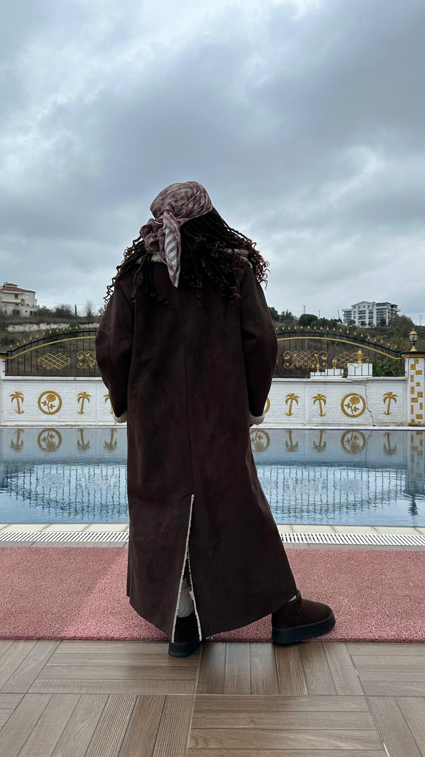 NuNu By Vintage Nubuk Kahverengi Teddy Uzun Kaban