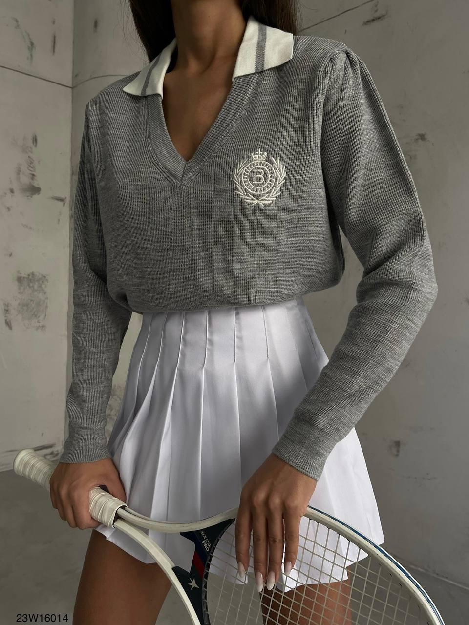 NuNu Holly Gri Polo Yaka Kolej Kazak
