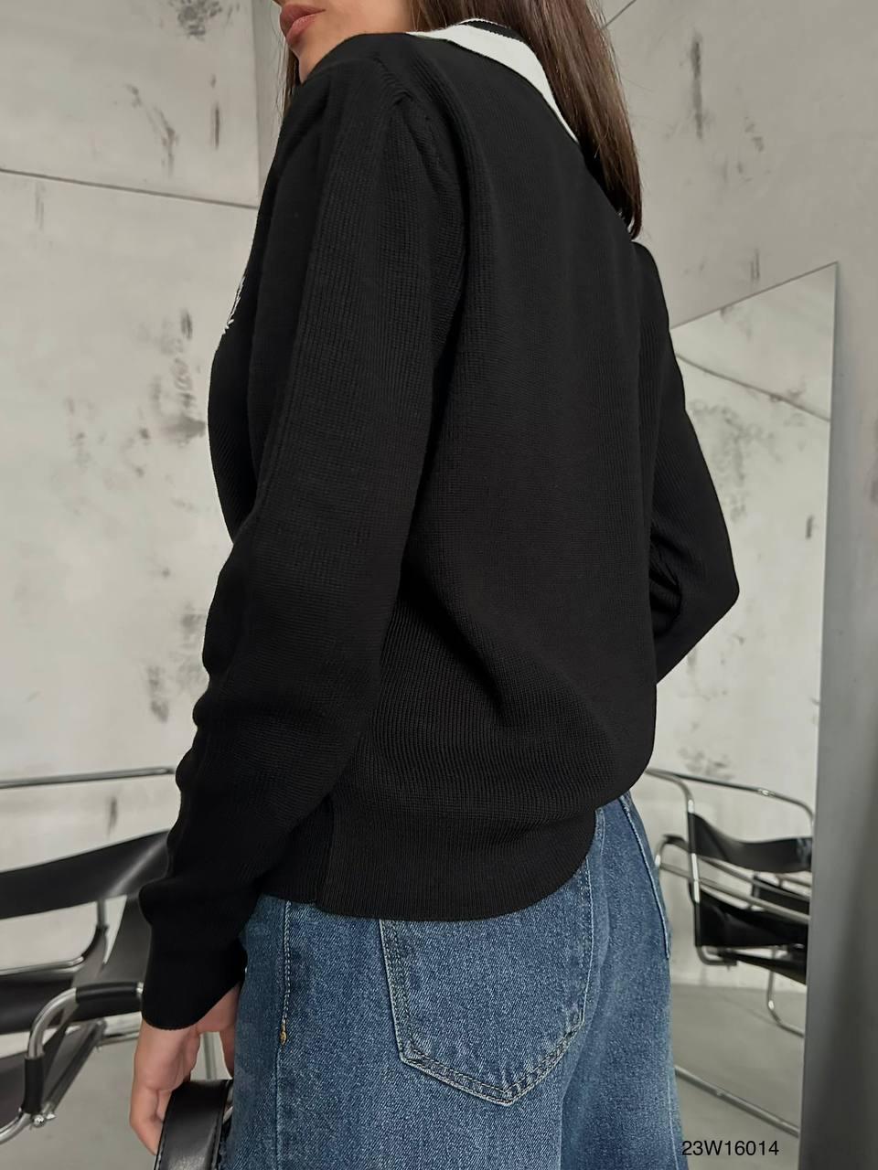 NuNu Holly Siyah Polo Yaka Kolej Kazak