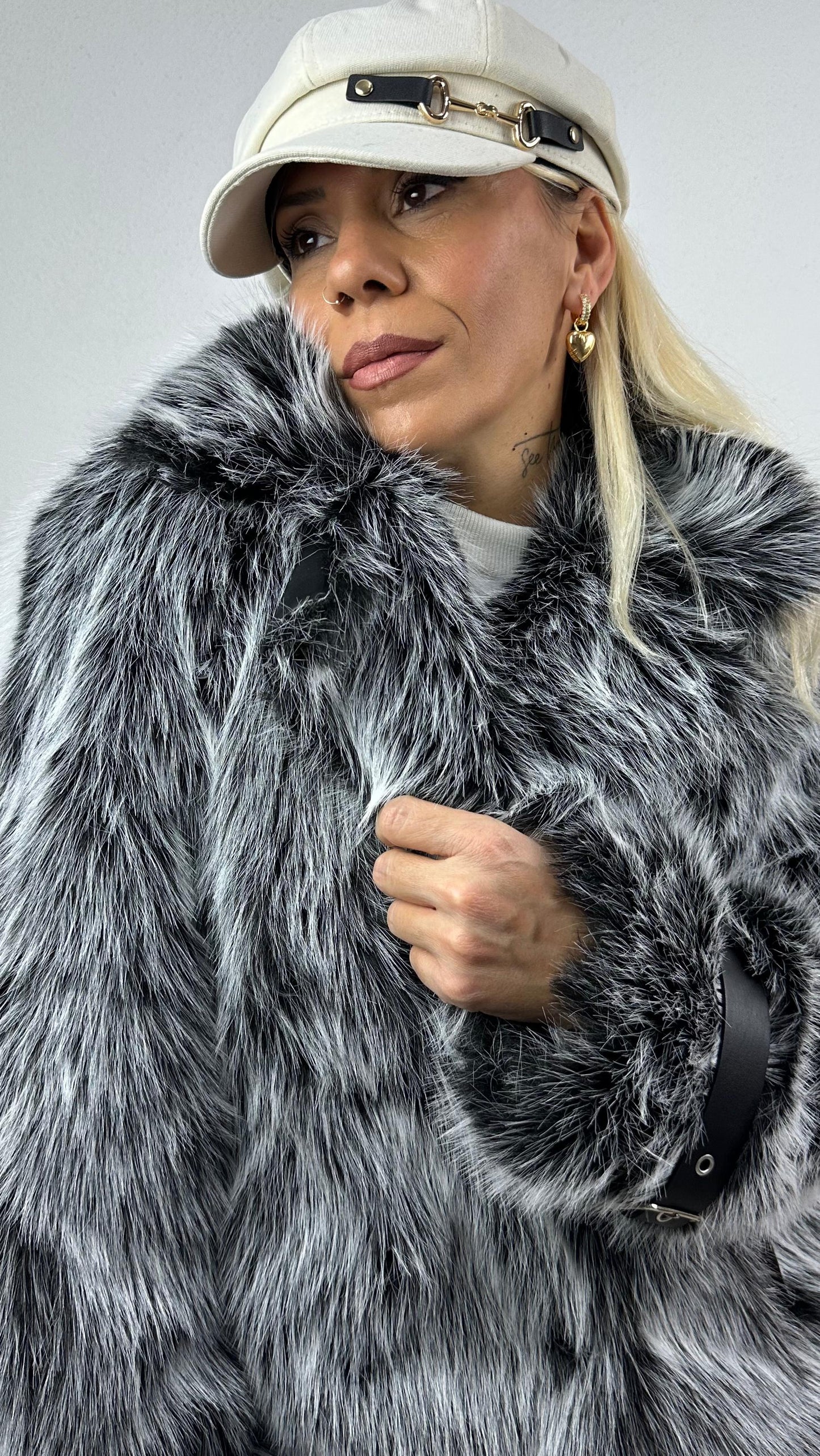 Nunu By Melanj Siyah Premium Suni Kürk