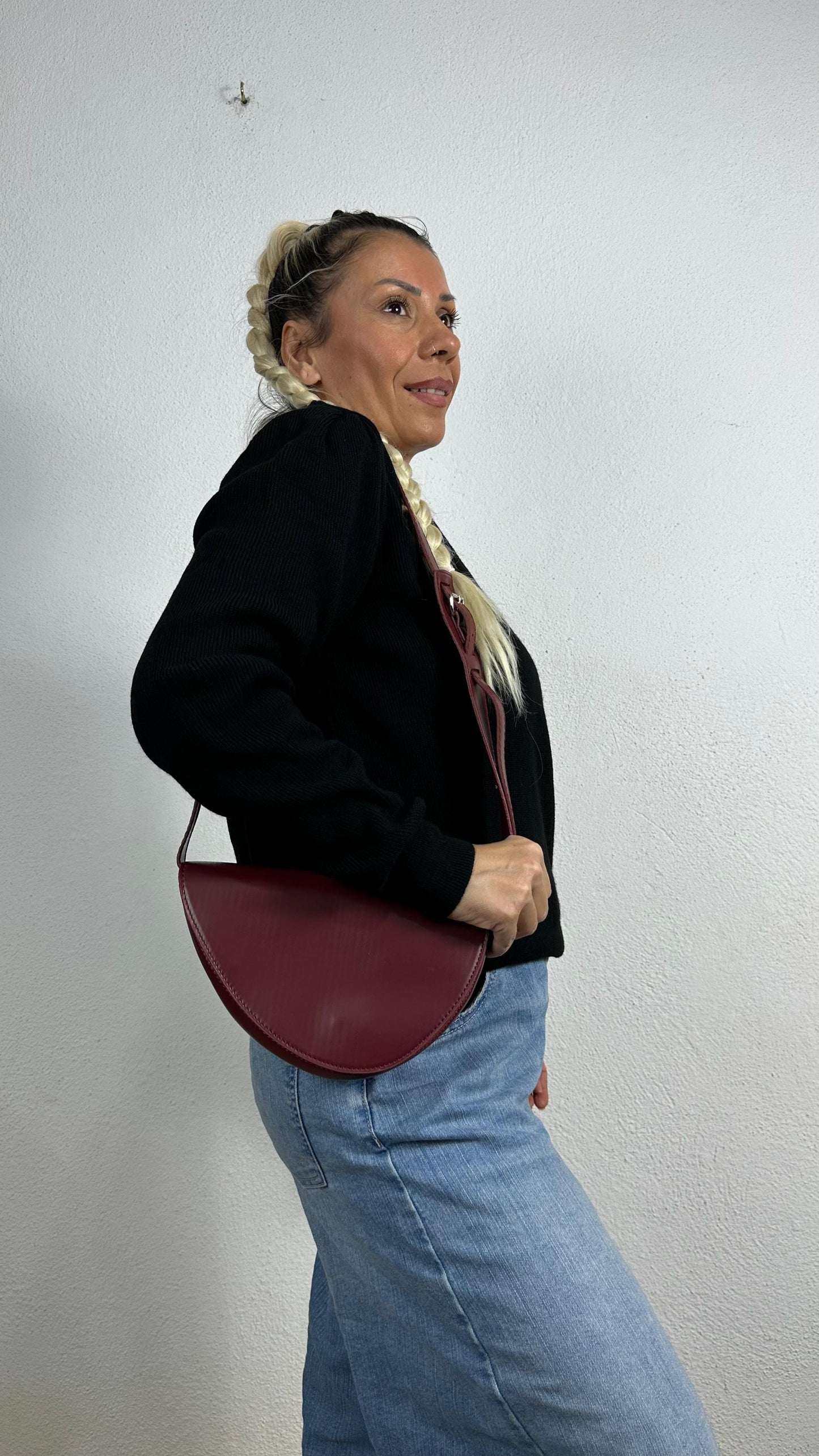 Nunu By Moon Bordo Rugan Çanta