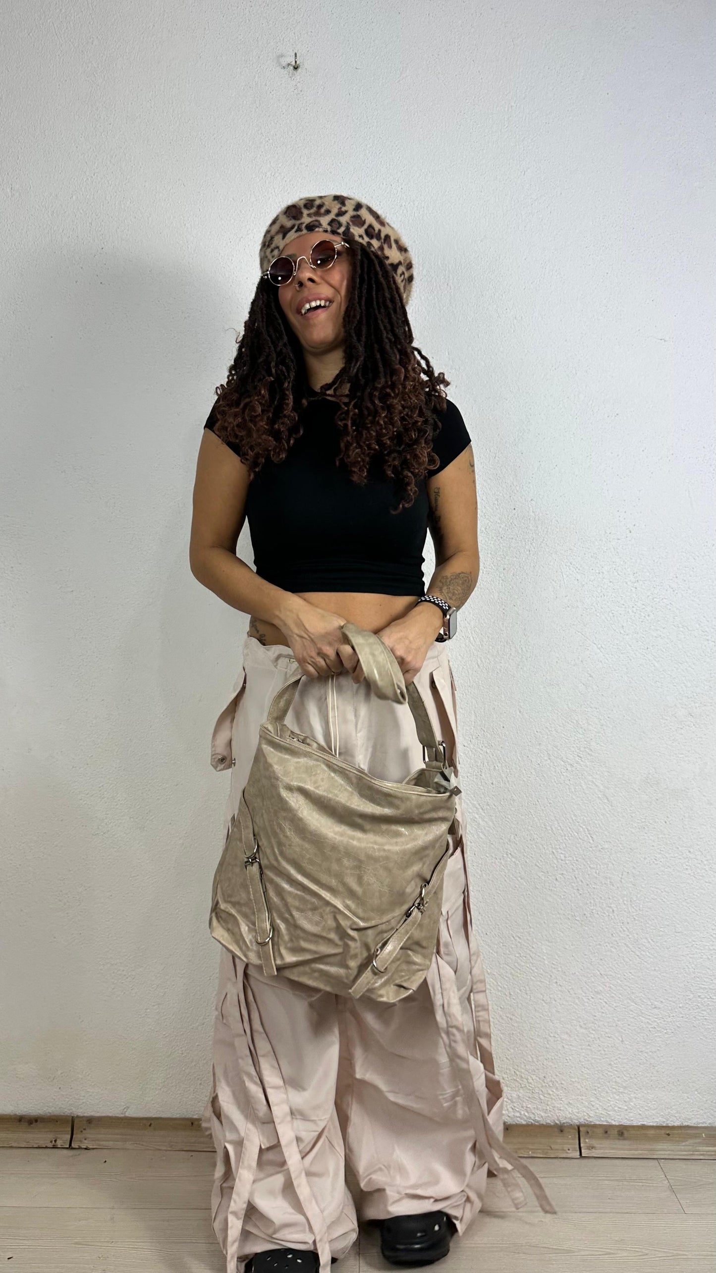 Nunu By Orbit Büyük Halka Detaylı Bej Çanta