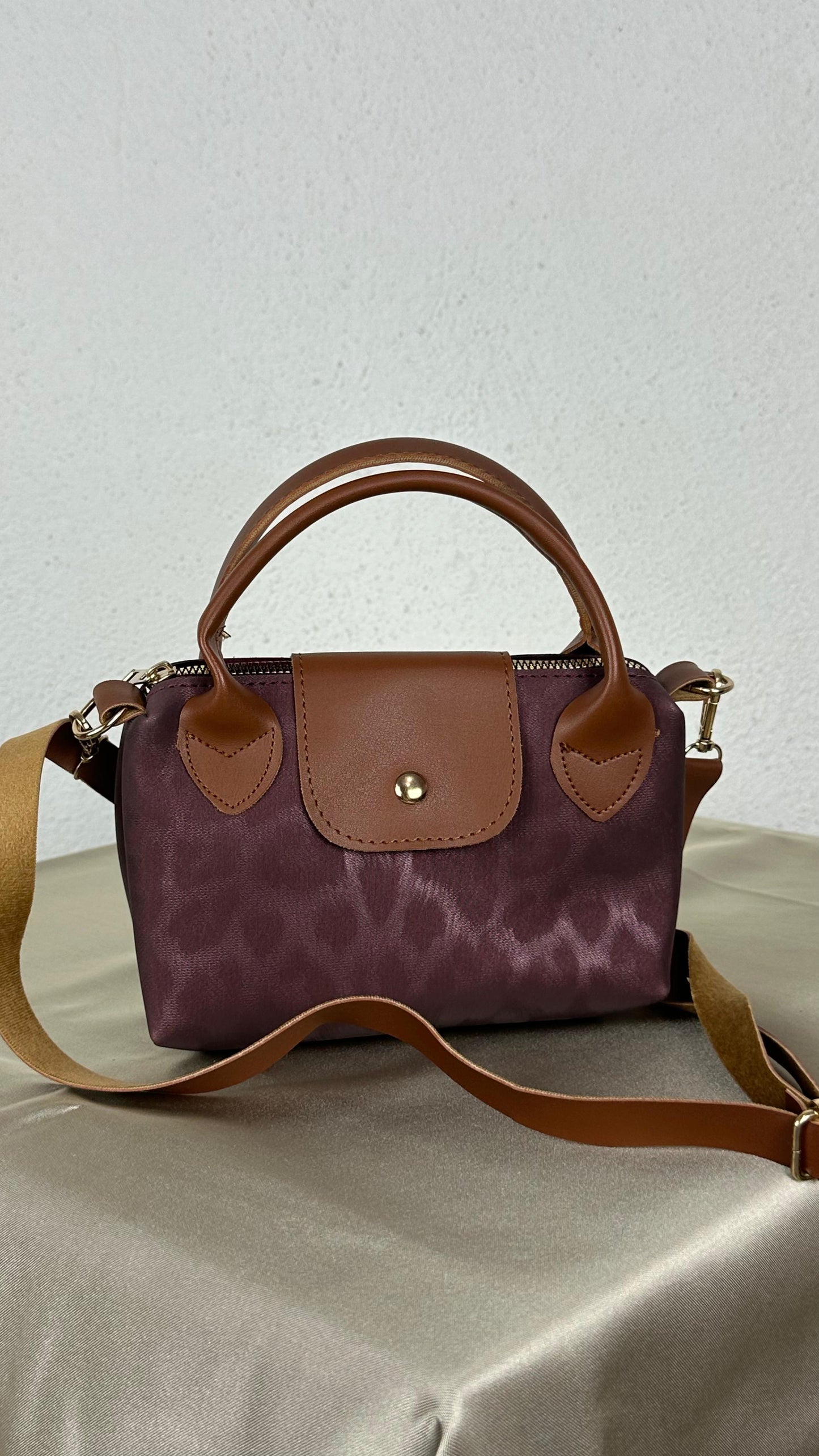 Nunu By Sapphire Bordo Özel Dokulu Mini Çanta