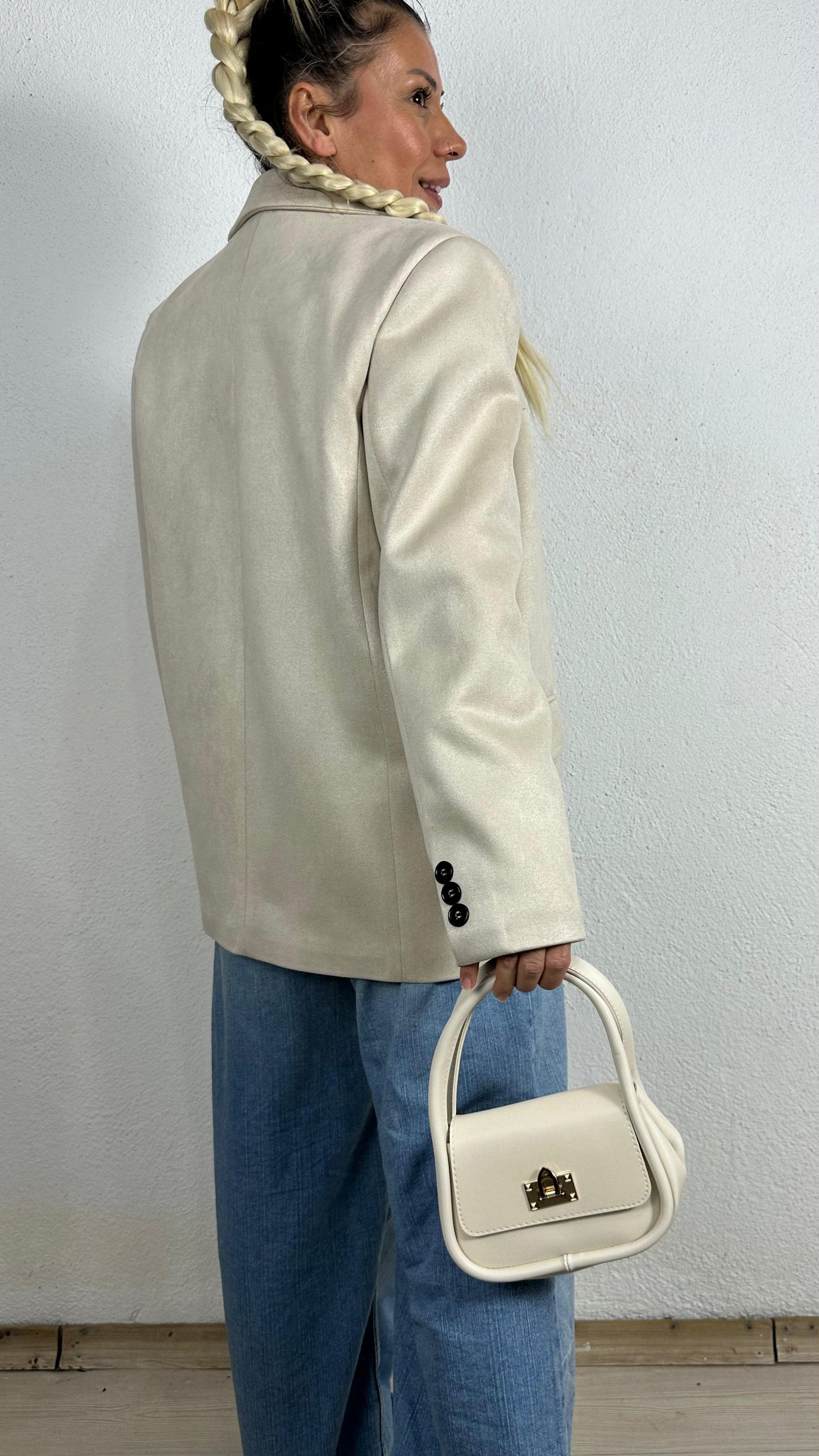 Nunu By Stellar Chic Krem Mini Çanta