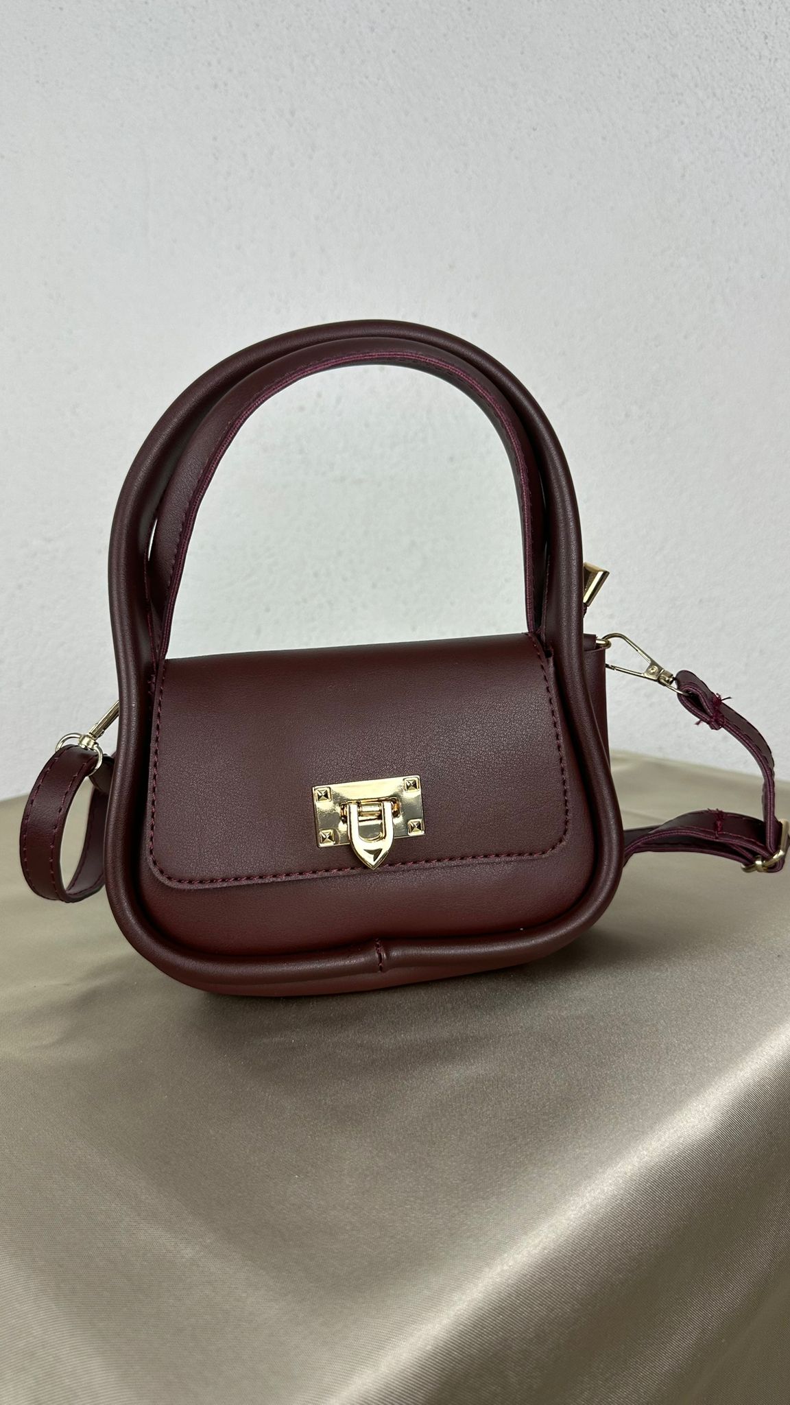 Nunu By Stellar Chic Bordo Mini Çanta