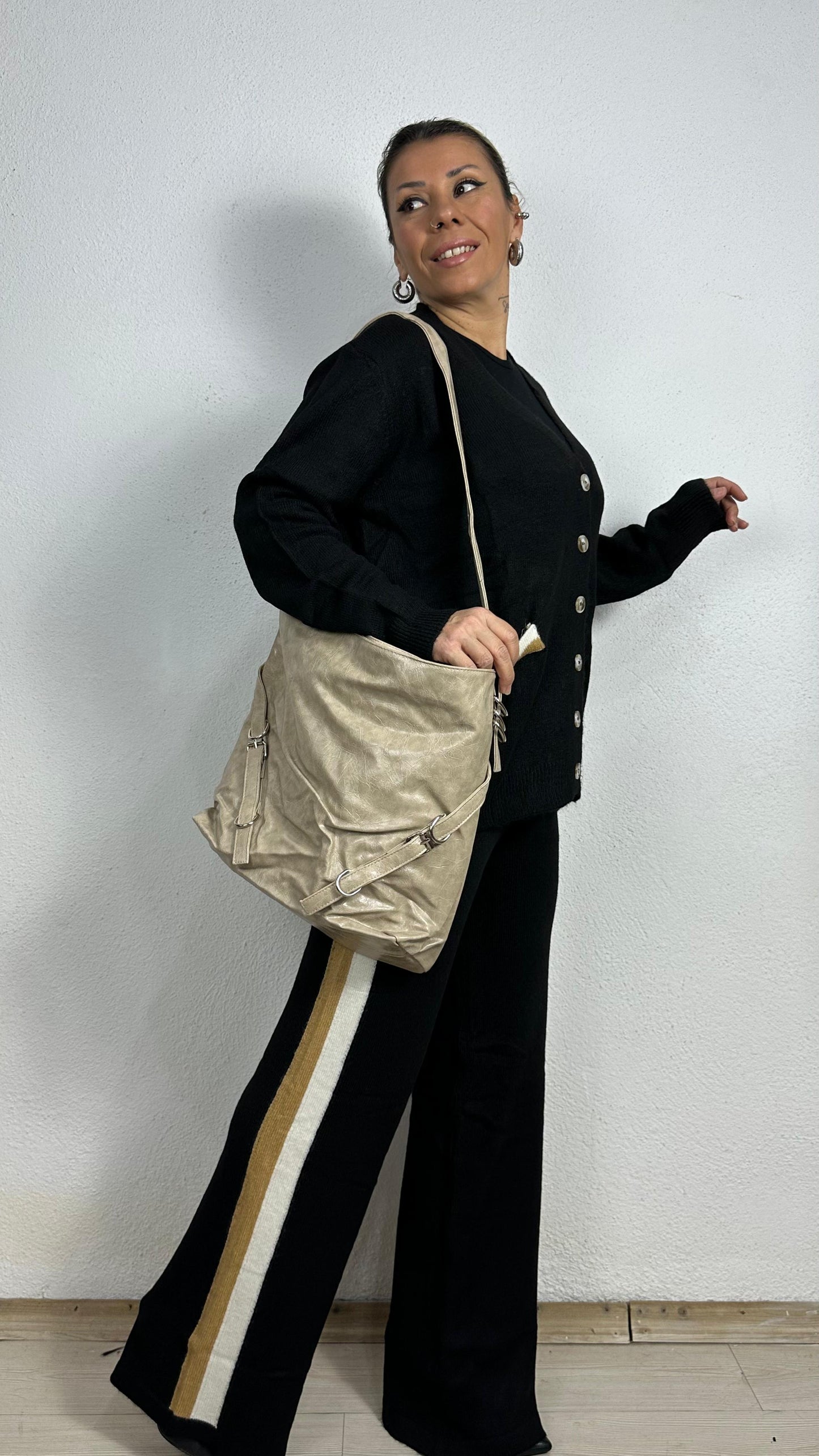 Nunu By Cozy Siyah Şerit Detay Triko Takım