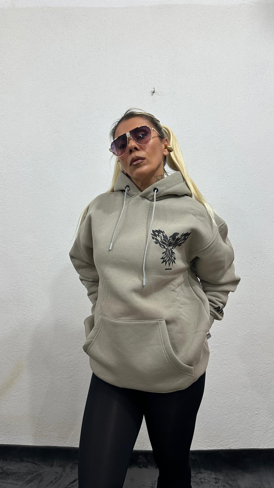 Bej Unisex Phoenix Oversize Sweatshirt