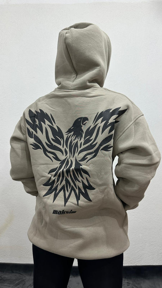 Bej Unisex Phoenix Oversize Sweatshirt