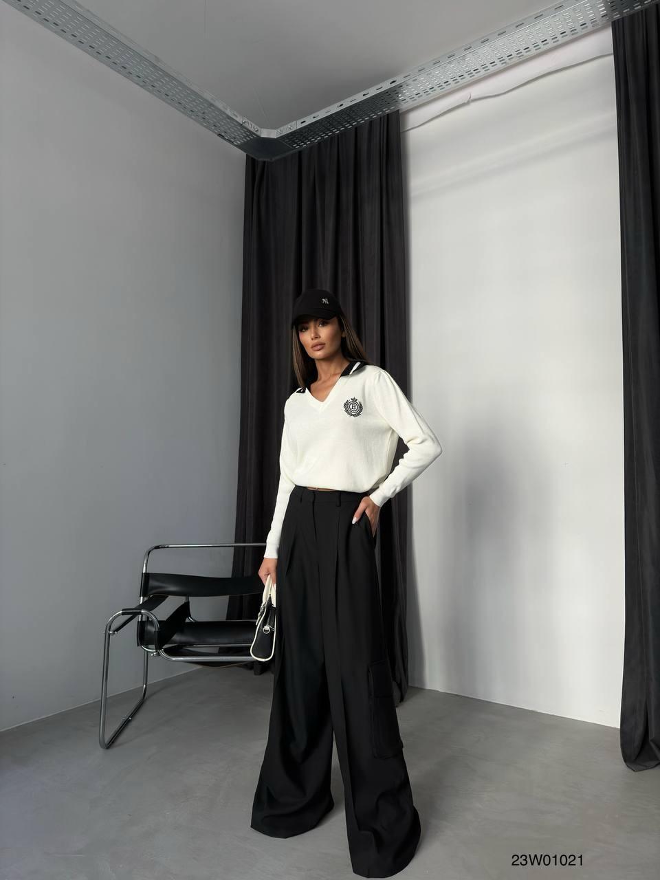Black Bell Siyah Oversize Kargo Cep Kumaş Pantolon