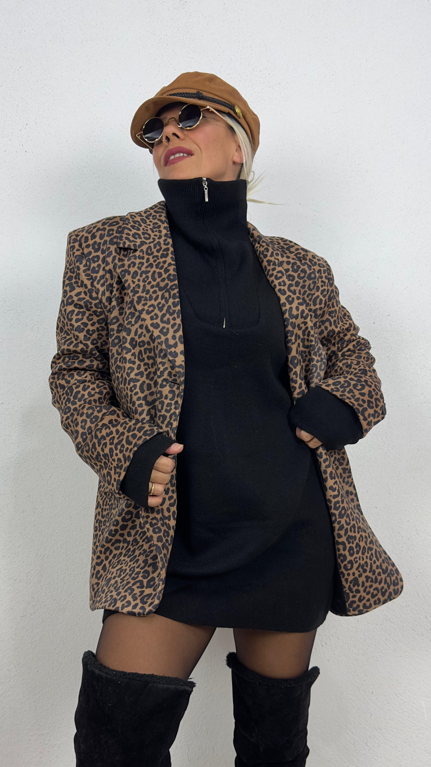 Leopar Süet Ceket