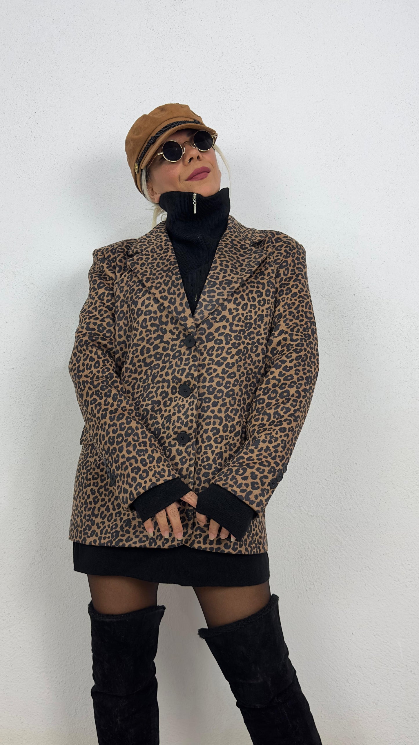 Leopar Süet Ceket