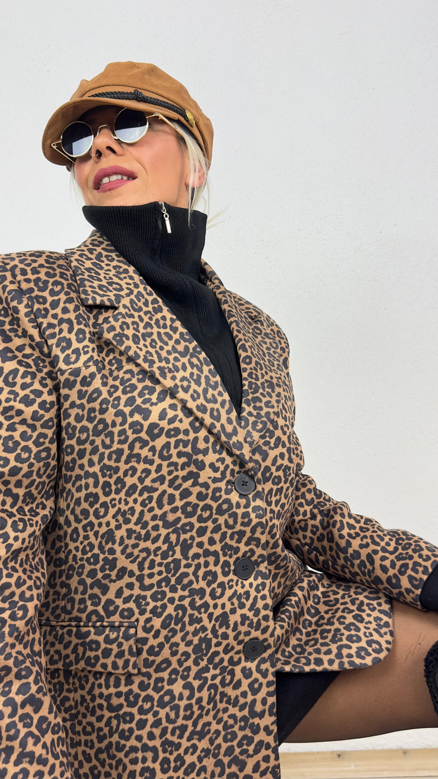 Leopar Süet Ceket