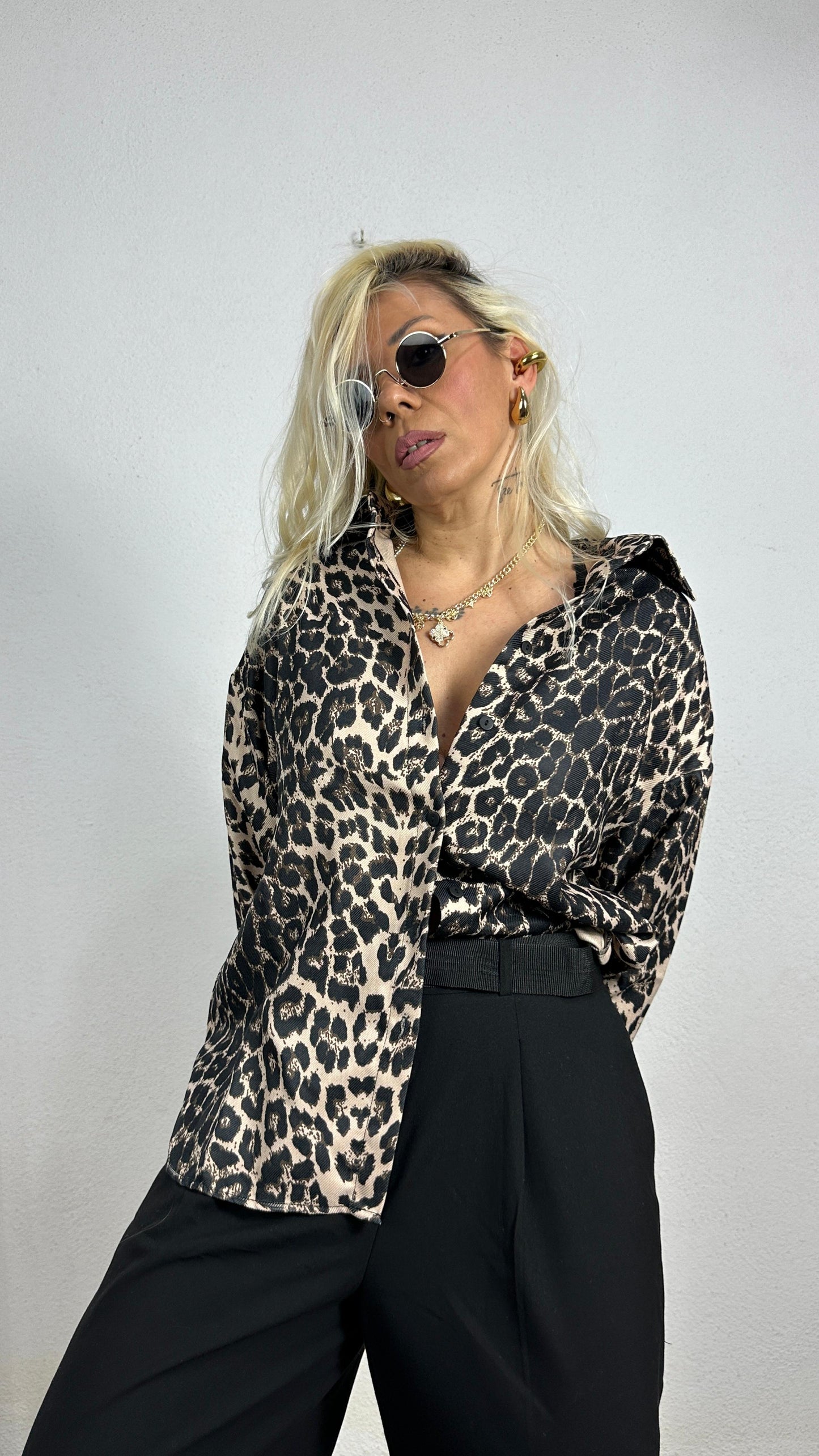 Nunu By Bold Leopar Bej Gömlek