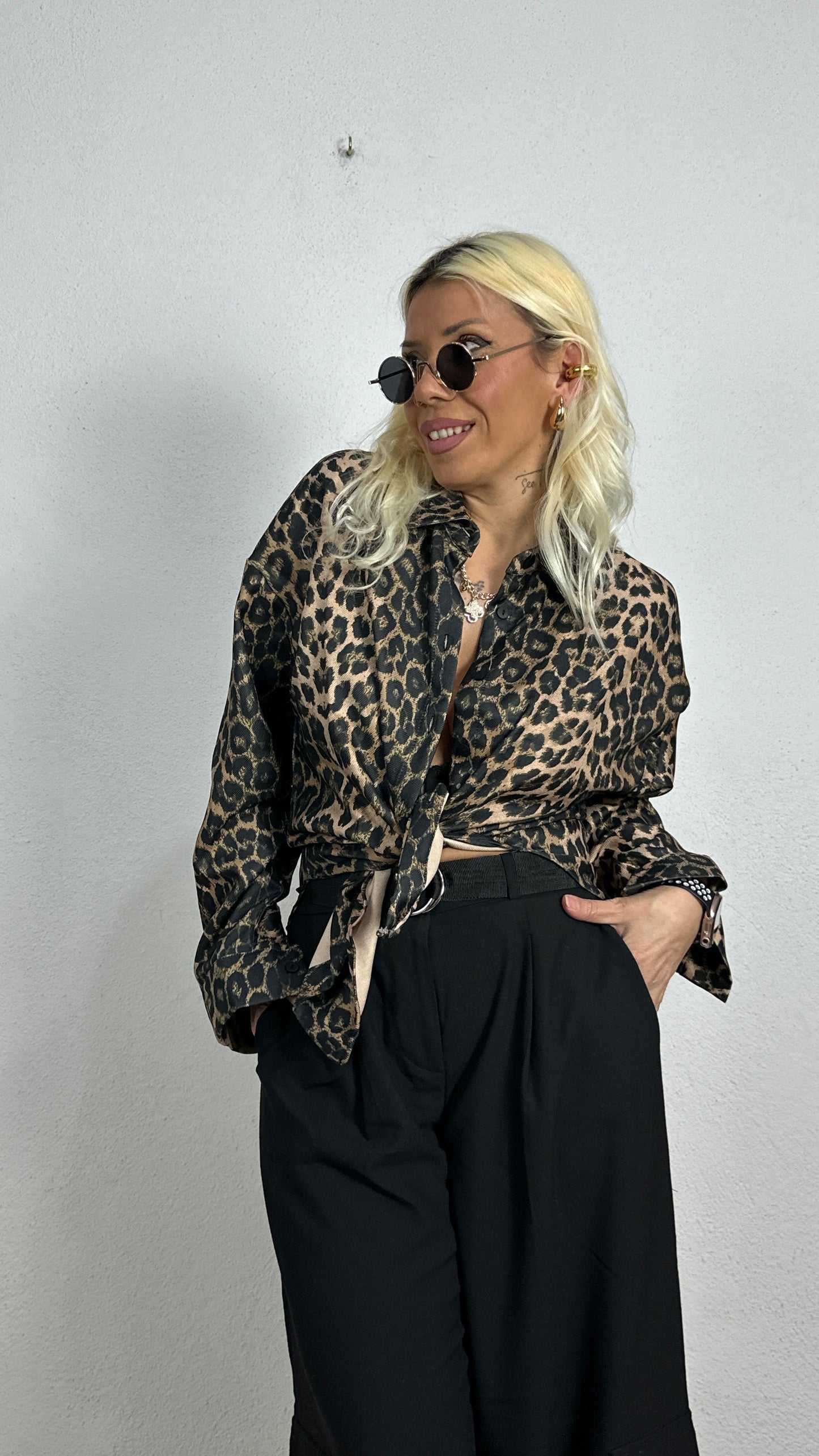 Nunu By Bold Leopar Krem Gömlek