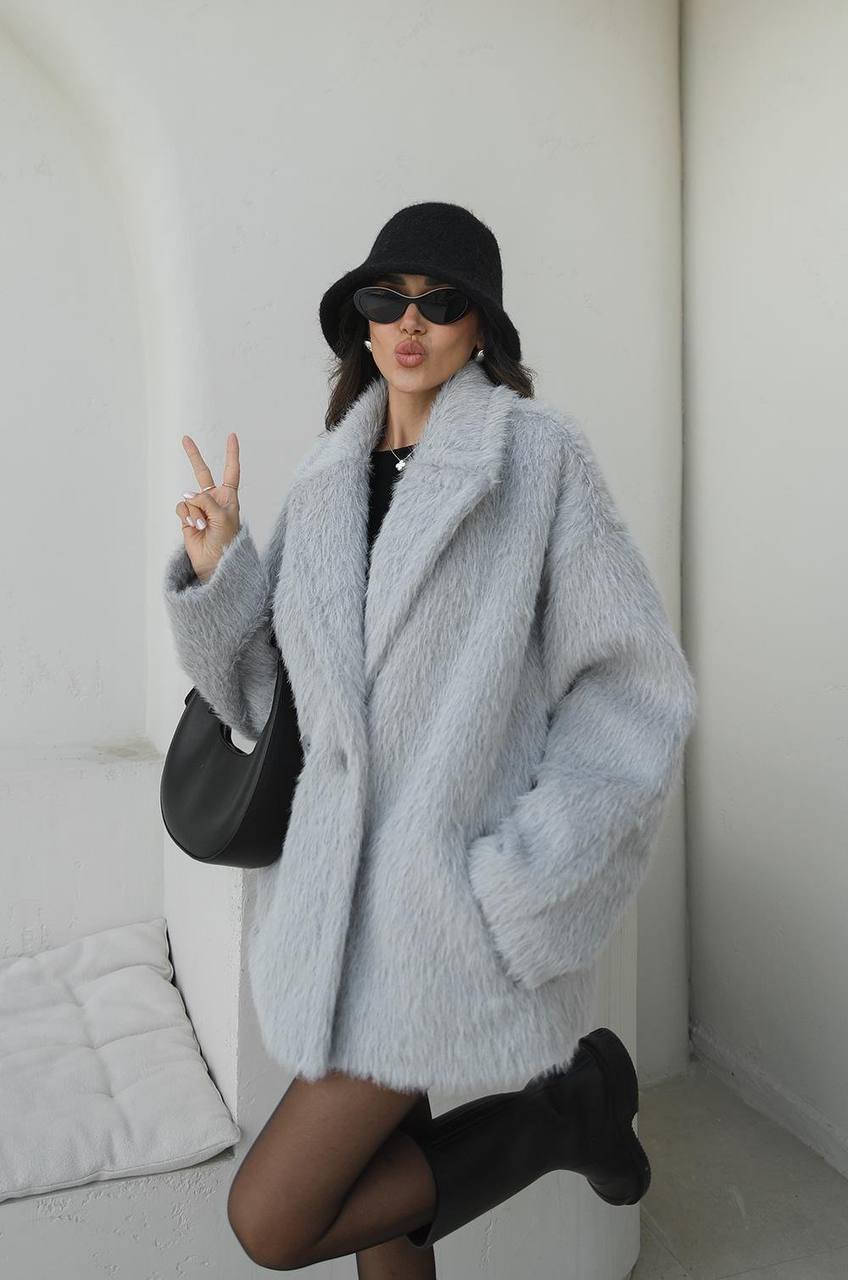 NuNu By Khloe Gri Eldivenli Tasarım Yumoş Kaban