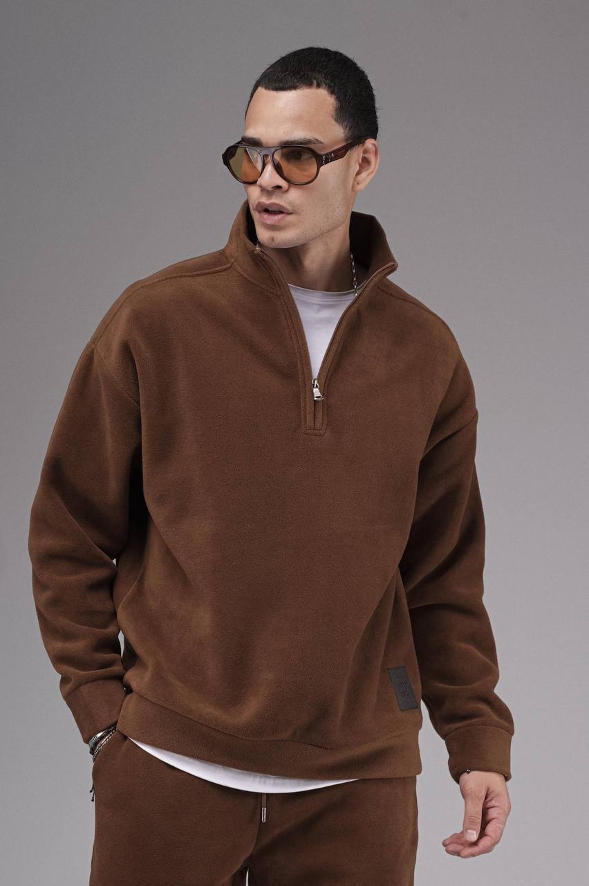 NuNu By King Oversize Taba Erkek Polar Eşofman Takımı