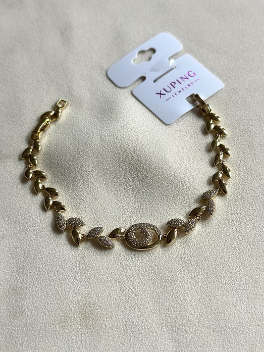 NuNu By Oval Taşlı Yaprak Model Xuping Bileklik