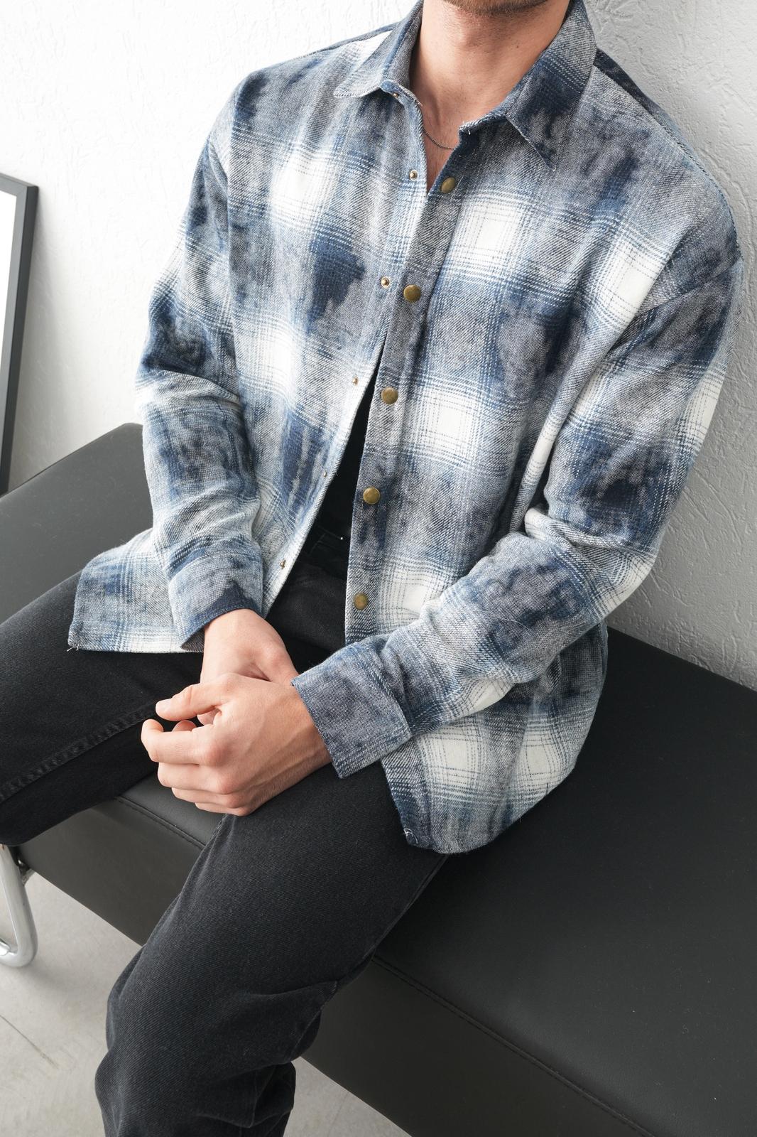 NuNu By Urban Buz Mavisi Erkek Oduncu Gömlek