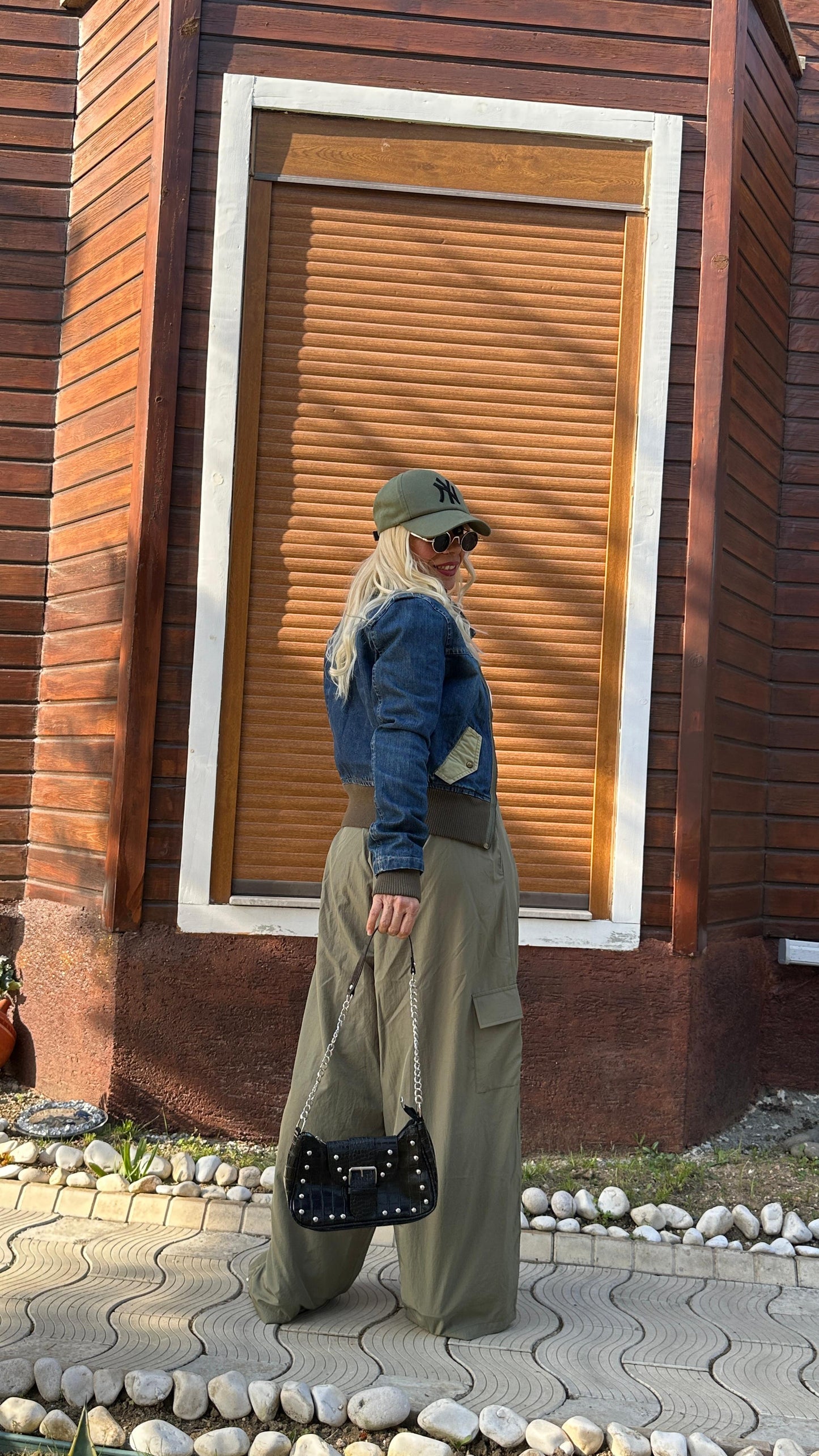 NuNu By UrbanWave Haki Oversize Paraşüt Pantolon
