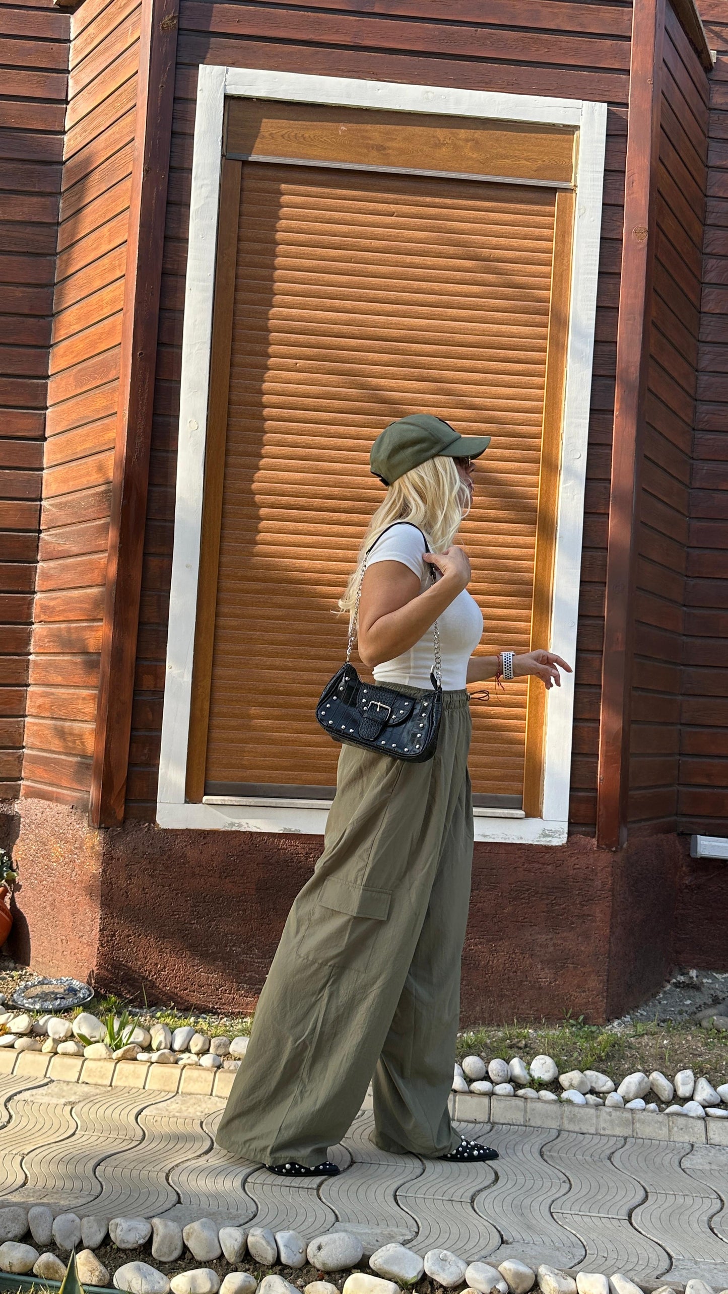 NuNu By UrbanWave Haki Oversize Paraşüt Pantolon