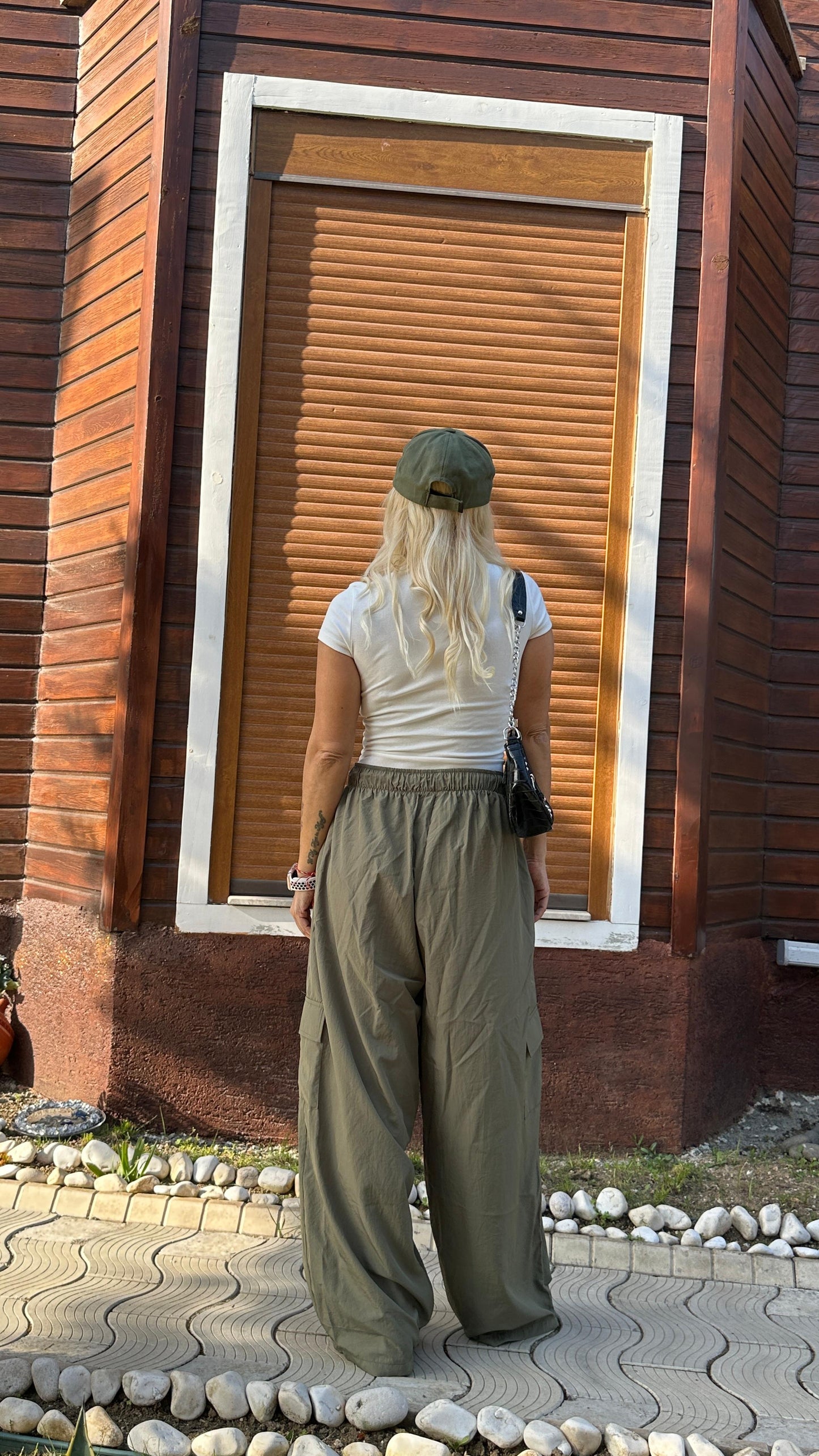 NuNu By UrbanWave Haki Oversize Paraşüt Pantolon