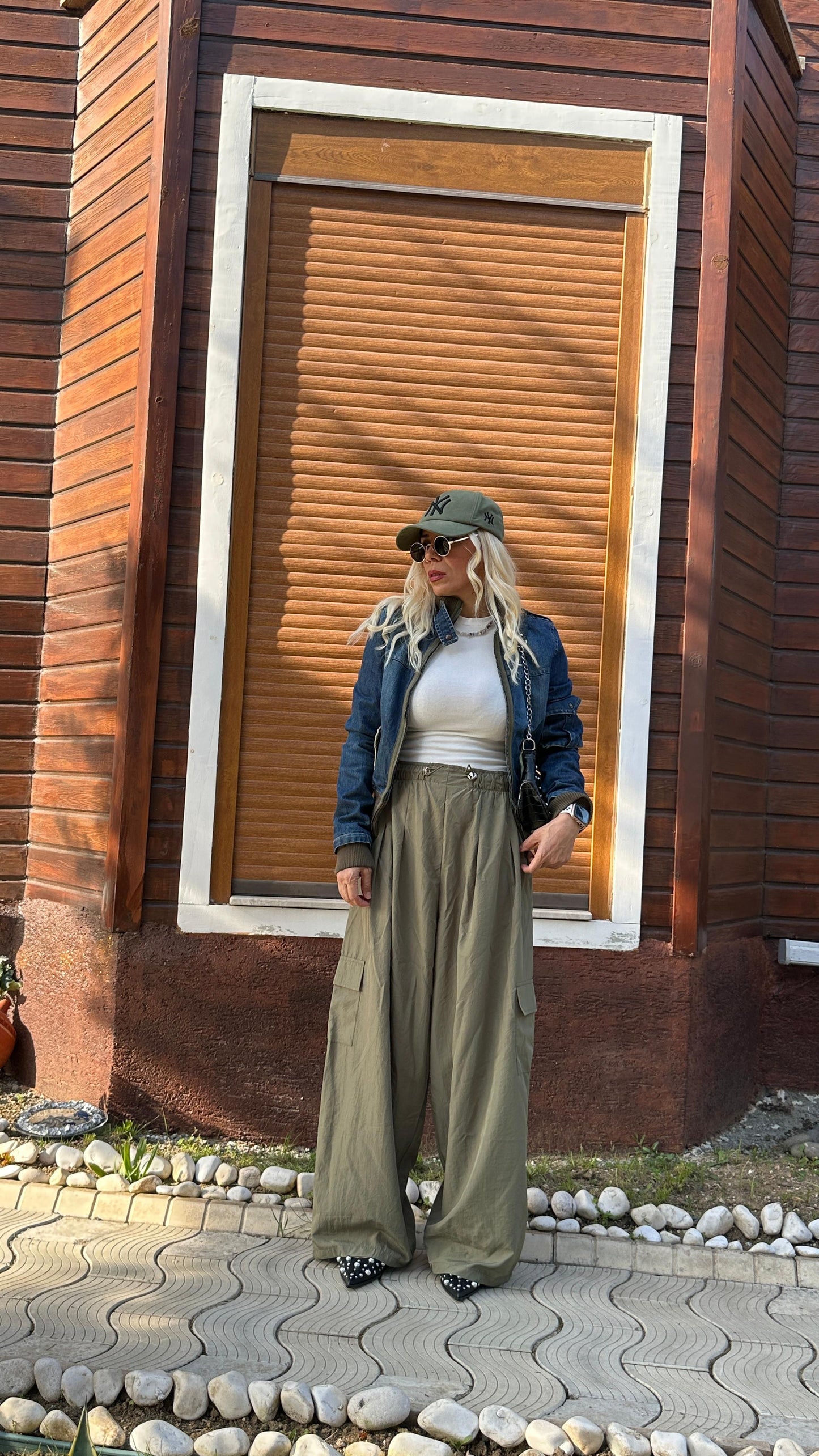NuNu By UrbanWave Haki Oversize Paraşüt Pantolon