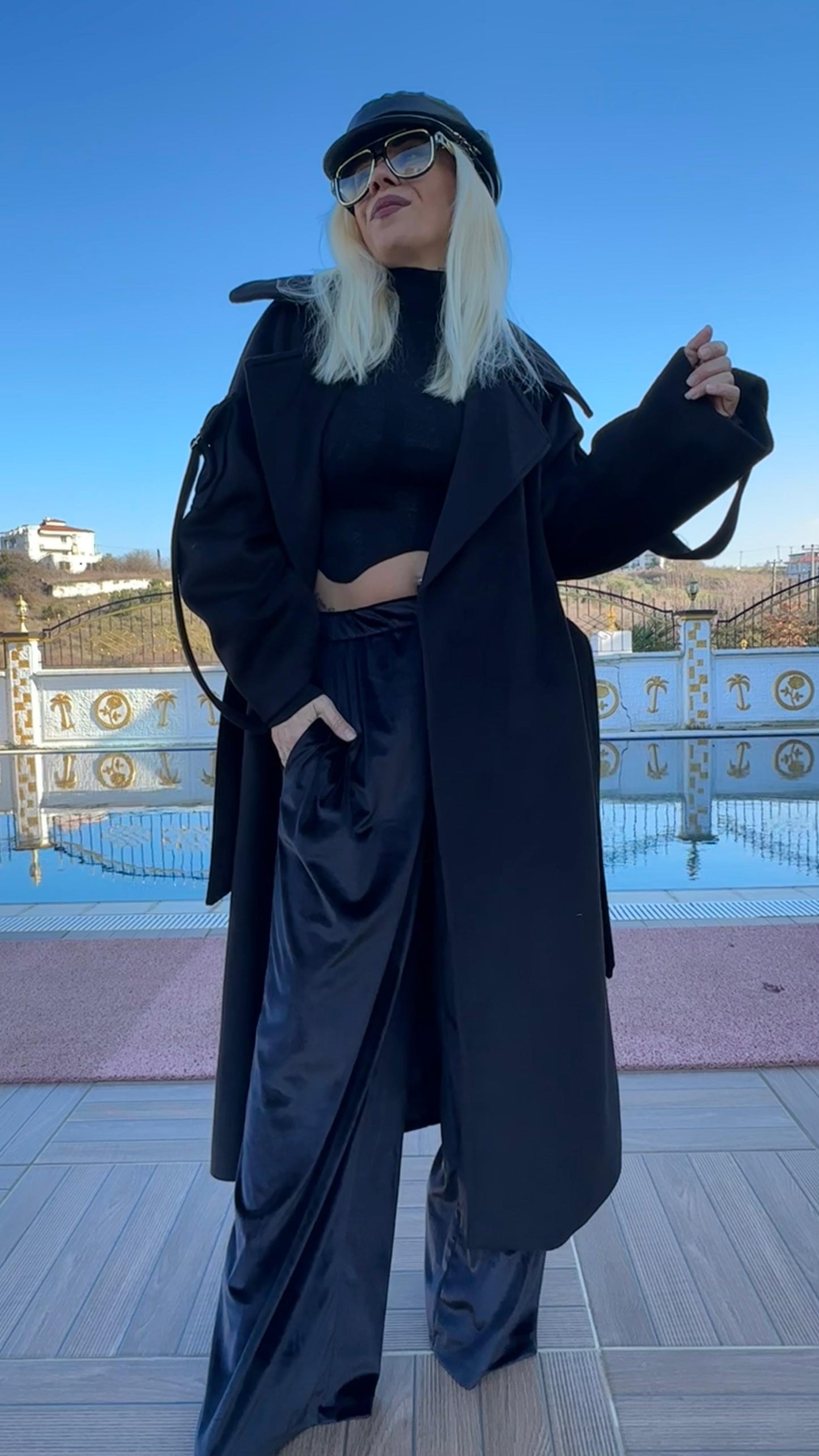 NuNu Plush Siyah Kadife Pantolon