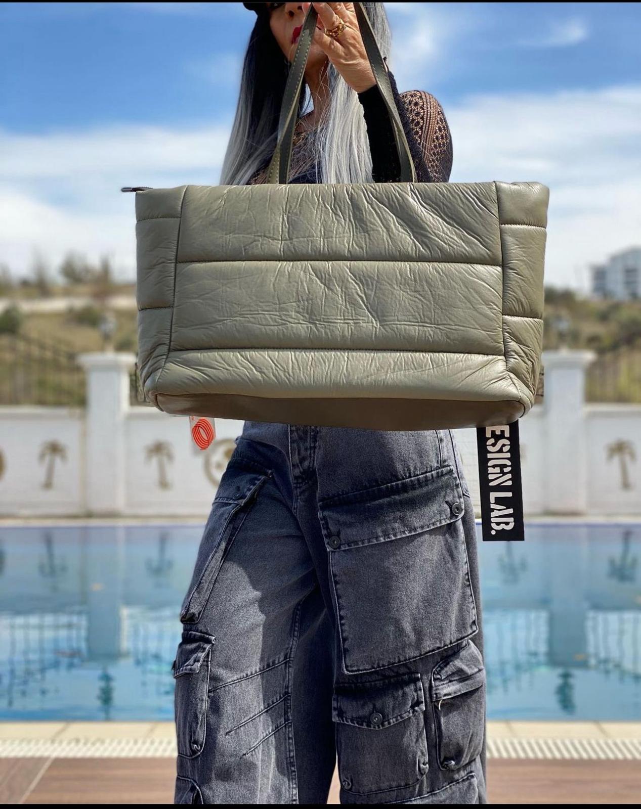 NuNu'S & Q Design Lab Haki Paraşüt Çanta