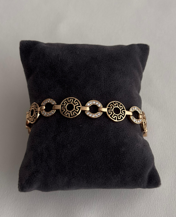 Xuping Rose Halka Geçmeli Desenli Taşlı Bileklik