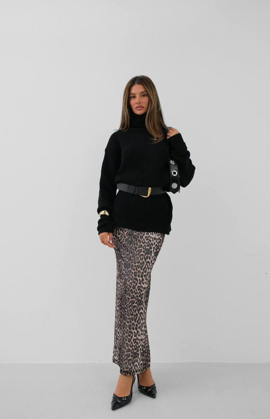 Kali Siyah Oversize Tunik Kazak