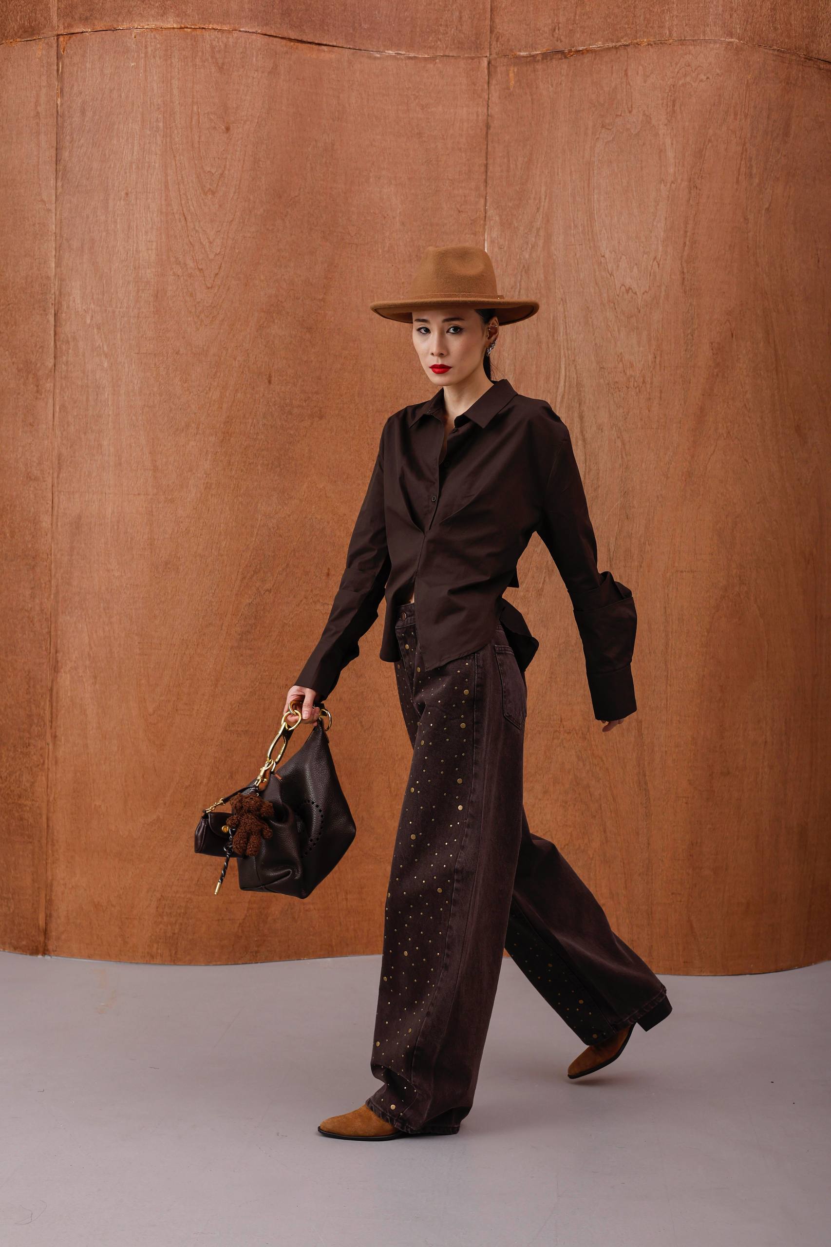 NuNu By Luna Gold Dot Wide Leg Jean