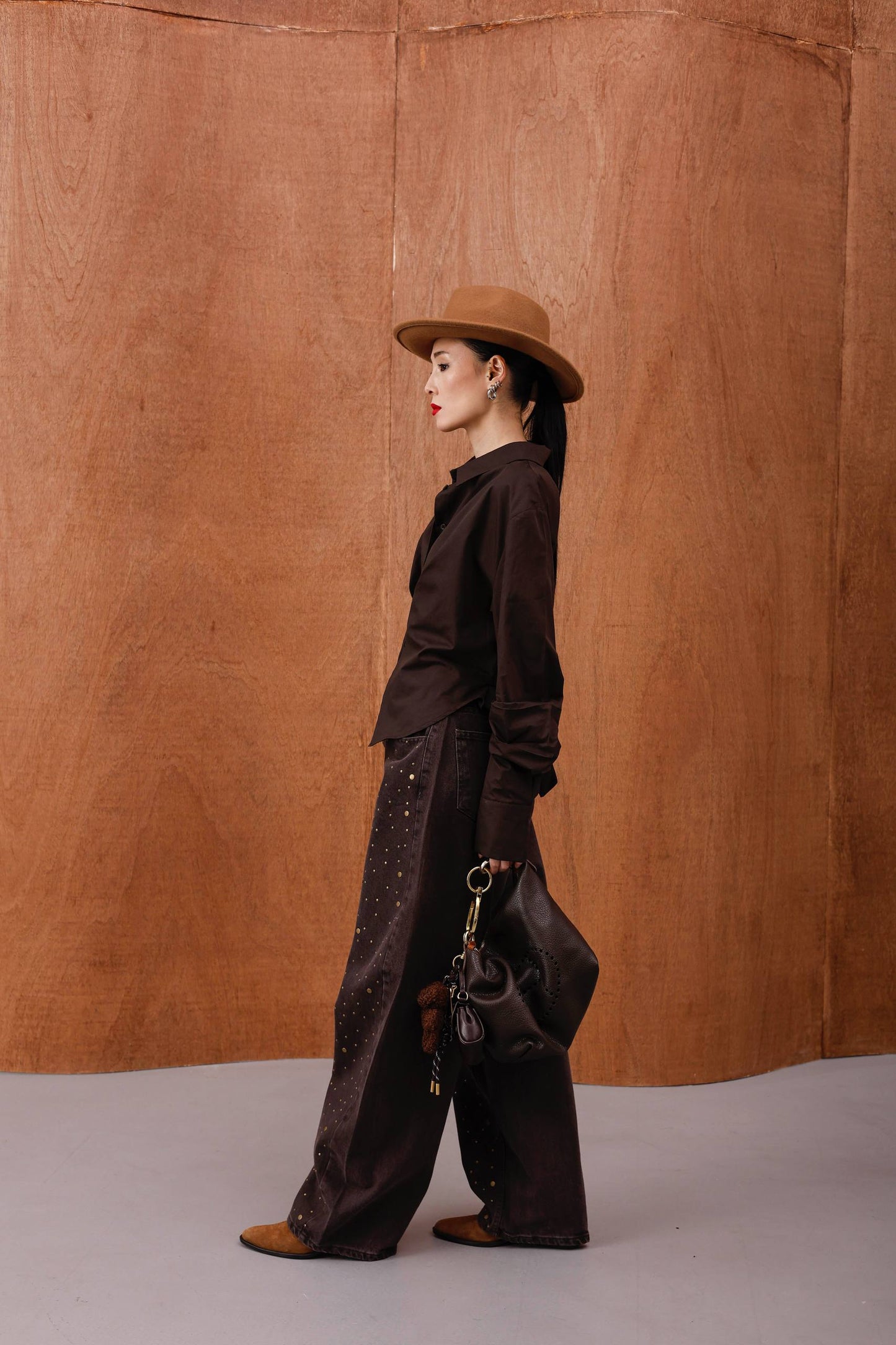 NuNu By Luna Gold Dot Wide Leg Jean