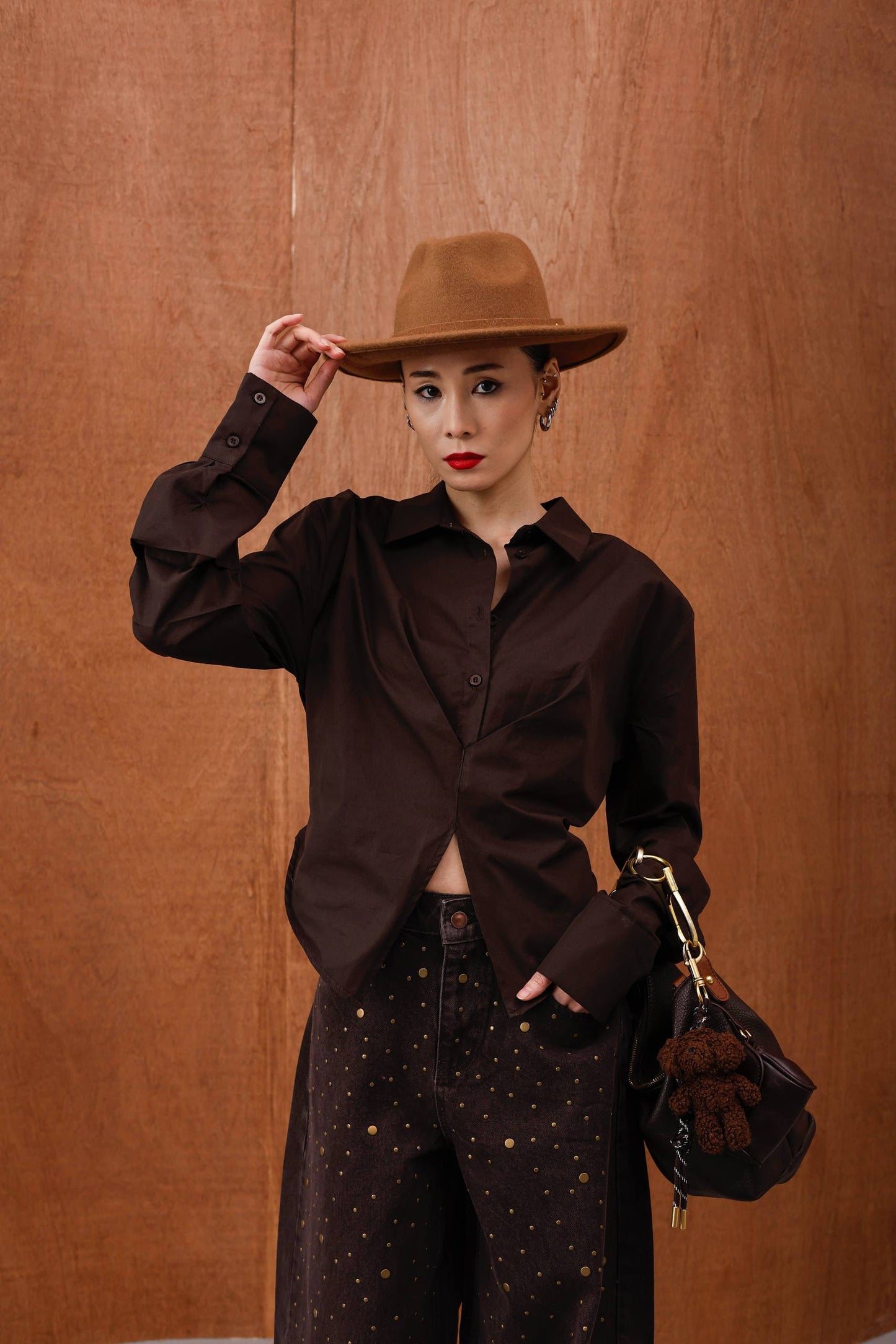 NuNu By Luna Gold Dot Wide Leg Jean