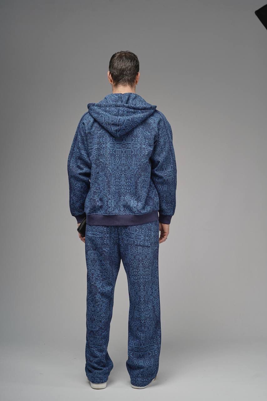 NuNu By King Oversize Etnik Mavi Eşofman Takımı