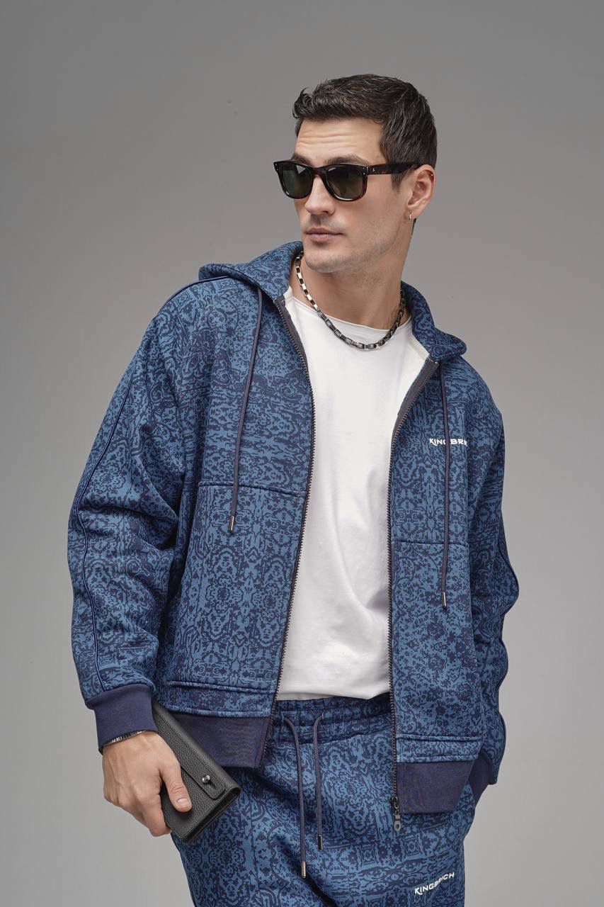 NuNu By King Oversize Etnik Mavi Eşofman Takımı