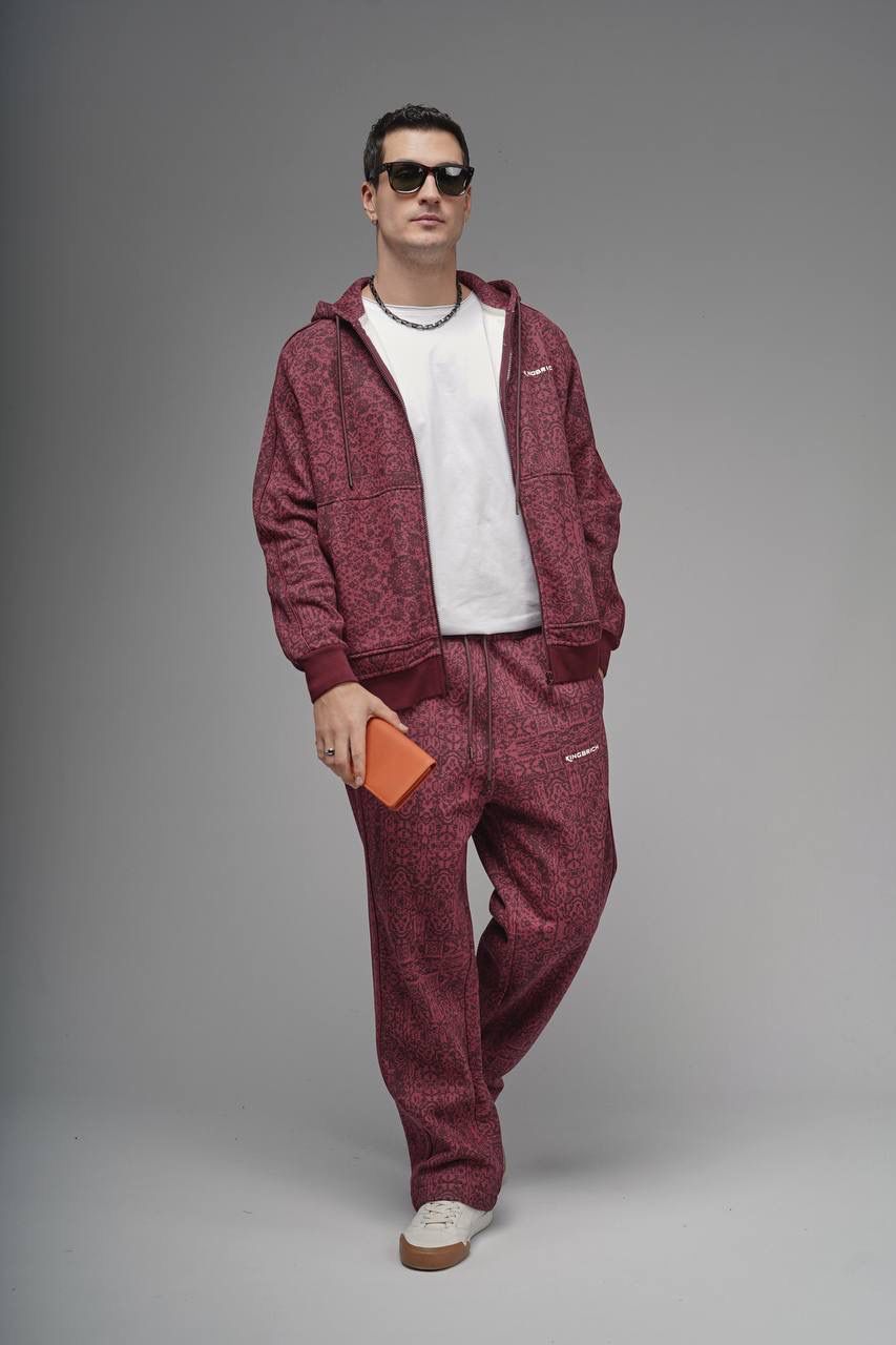 NuNu By King Oversize Etnik Bordo Eşofman Takımı