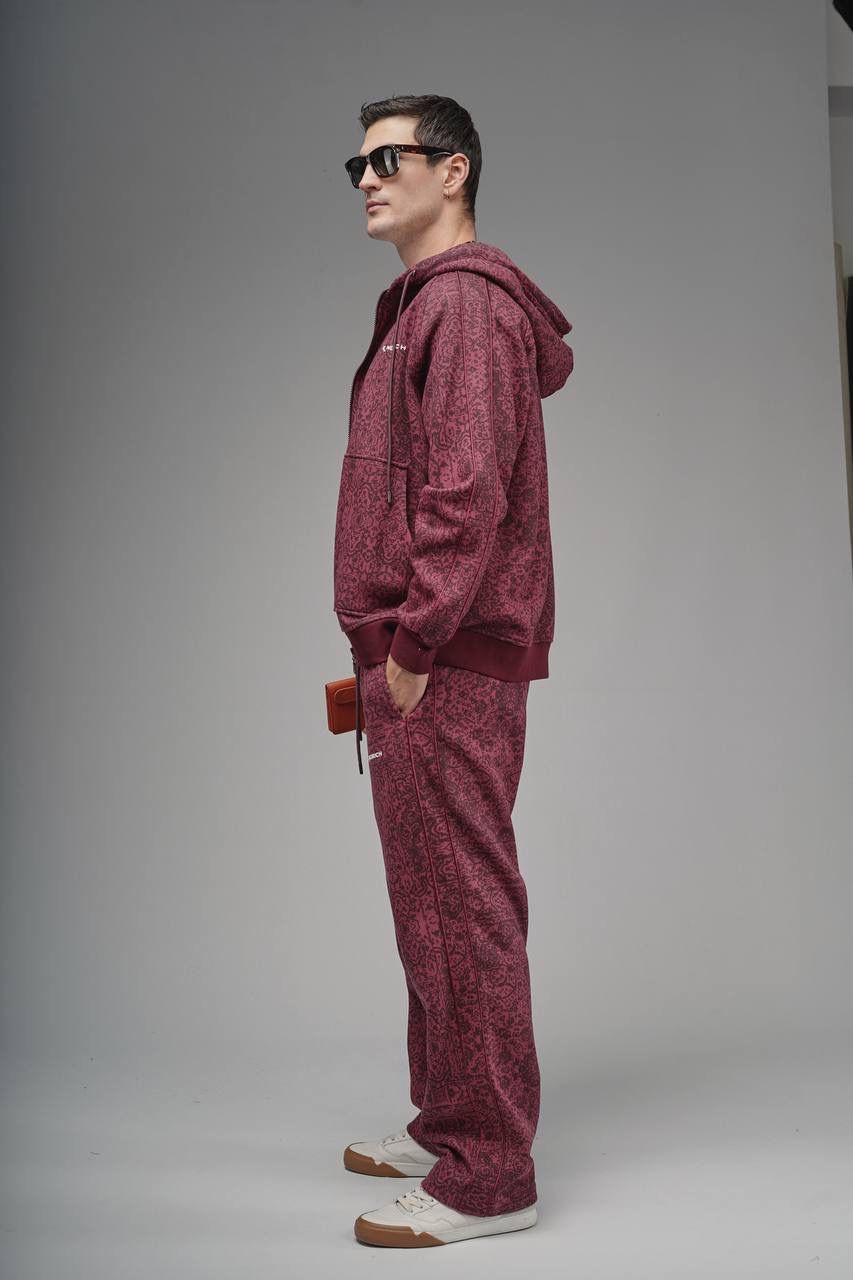 NuNu By King Oversize Etnik Bordo Eşofman Takımı