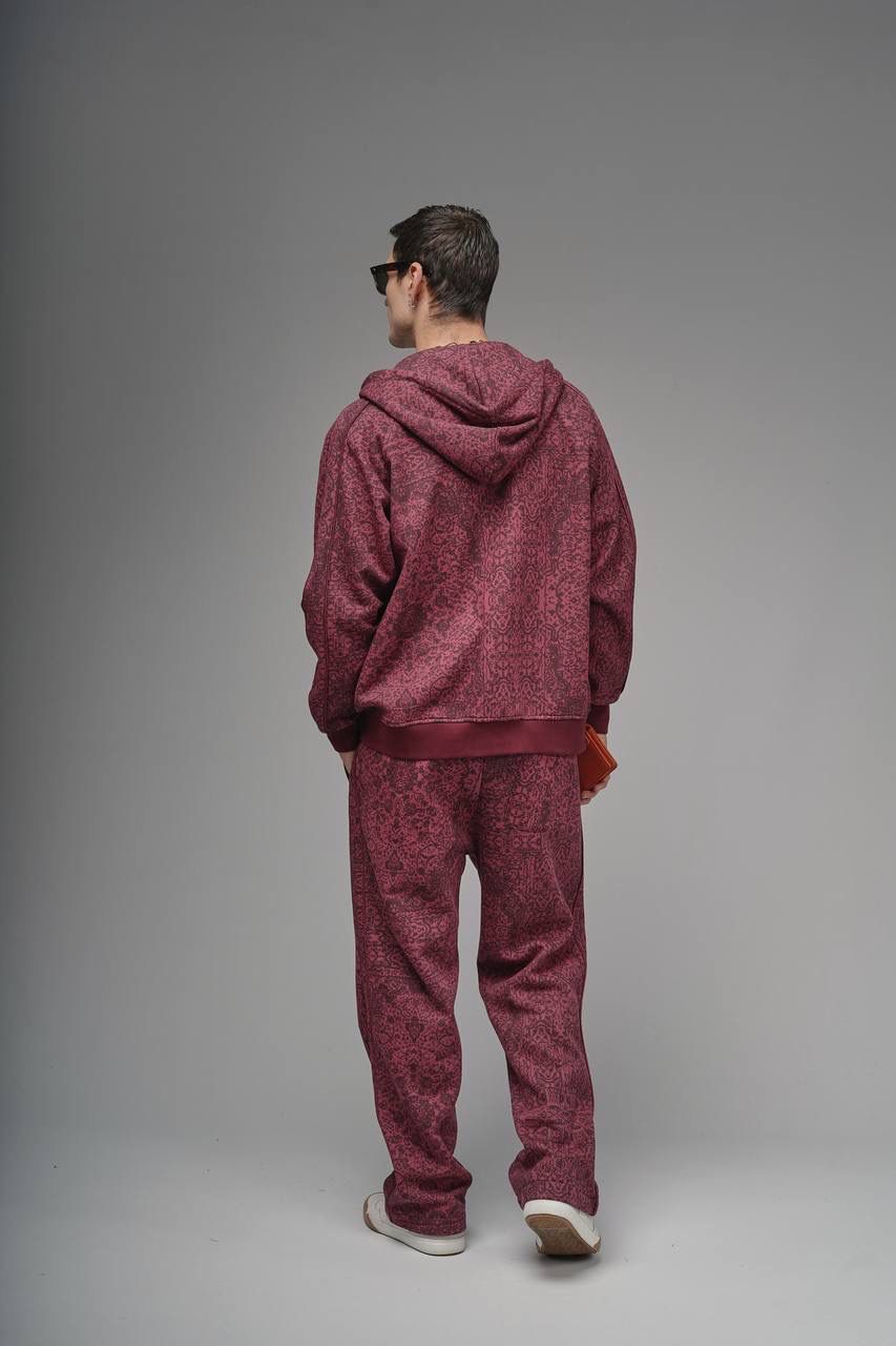 NuNu By King Oversize Etnik Bordo Eşofman Takımı