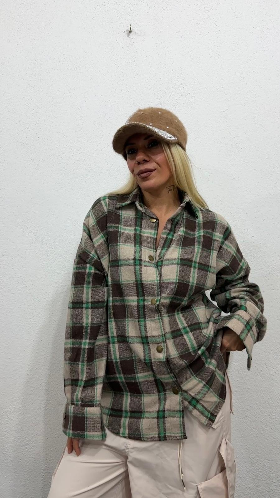 NuNu By Retro Bej Oversize Oduncu Gömlek