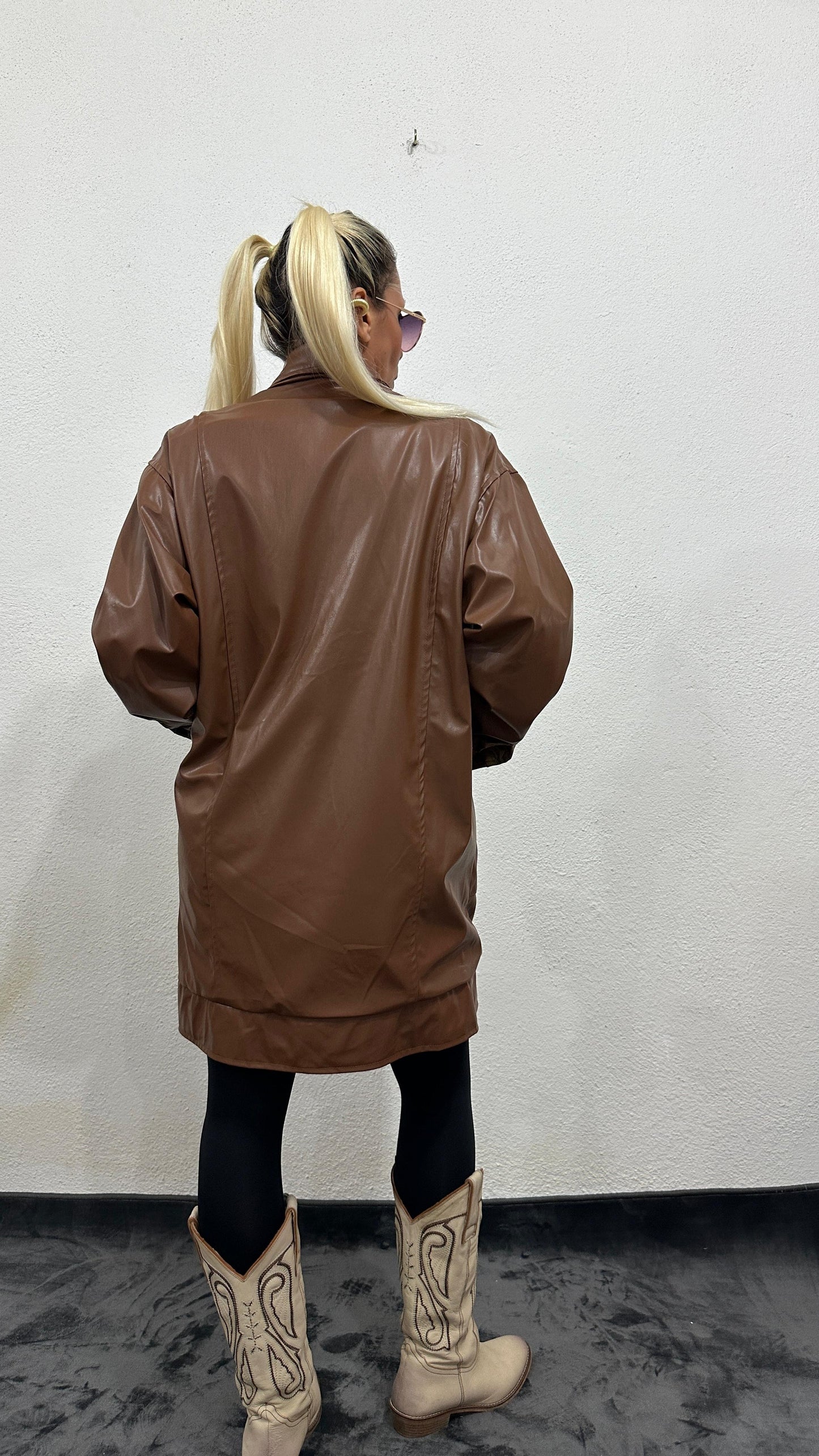 NuNu By Vintage Kahverengi Suni Deri Ceket