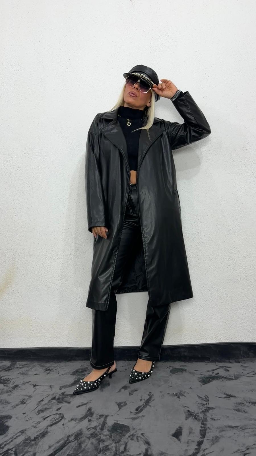 Siyah NuNu Basic Deri Ceket