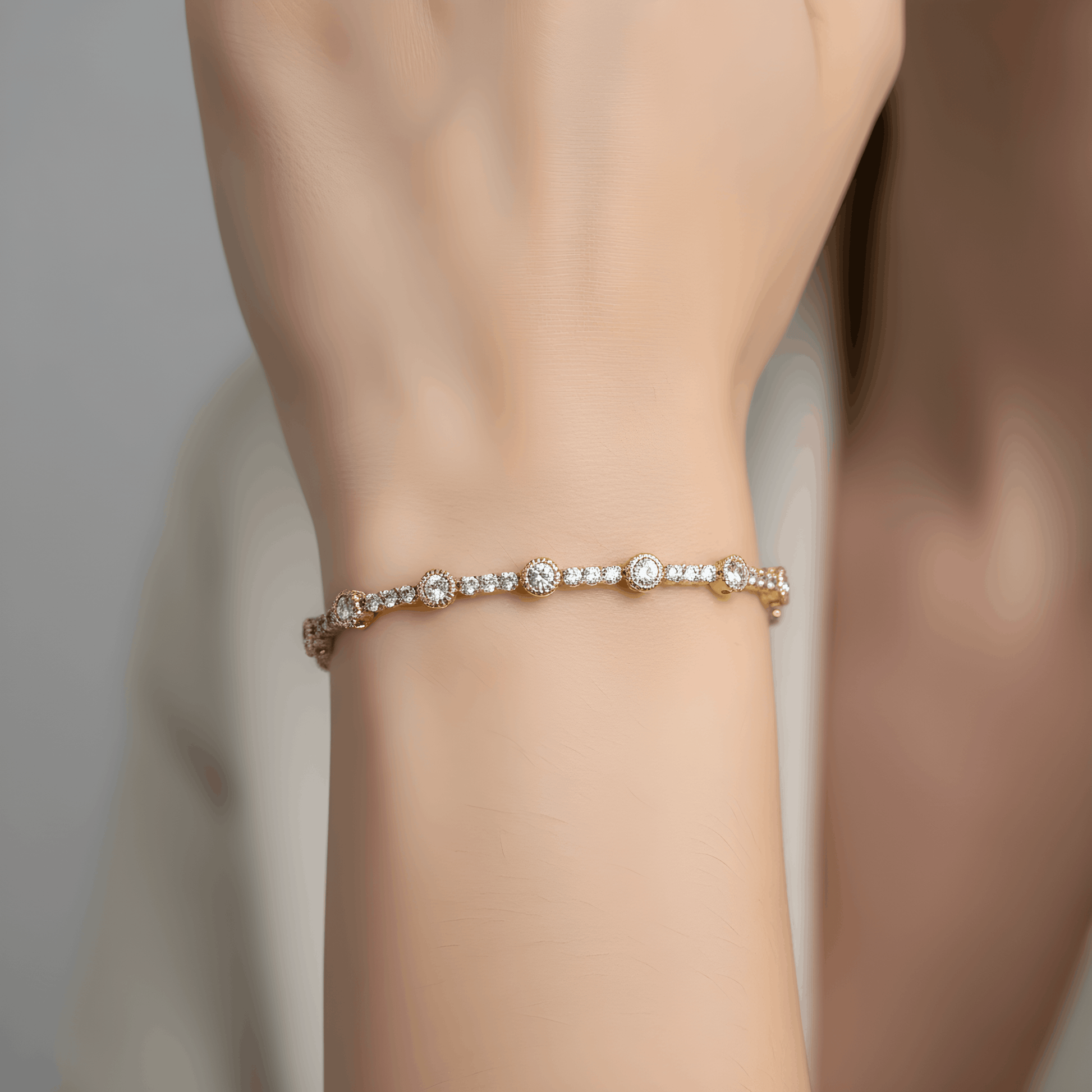 NuNu By Tek Taş Detay Xuping Bileklik Gold