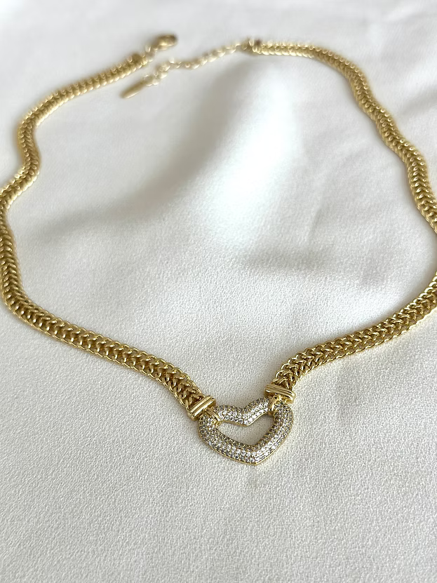 NuNu By Balık Sırtı Kalp Detay Xuping Kolye