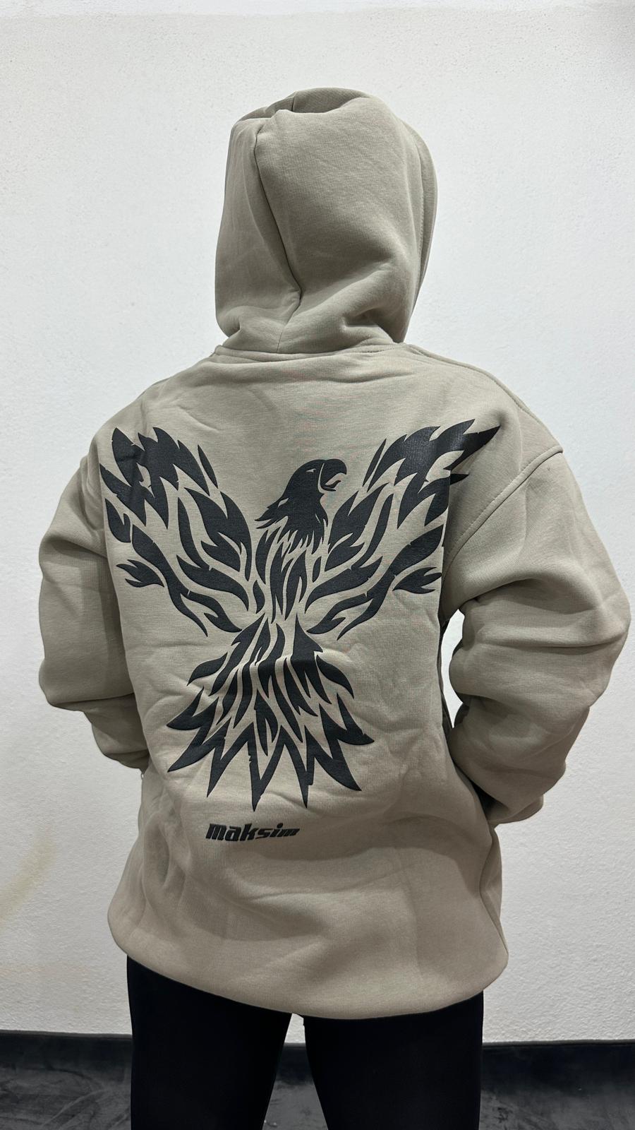 Bej Unisex Phoenix Oversize Sweatshirt